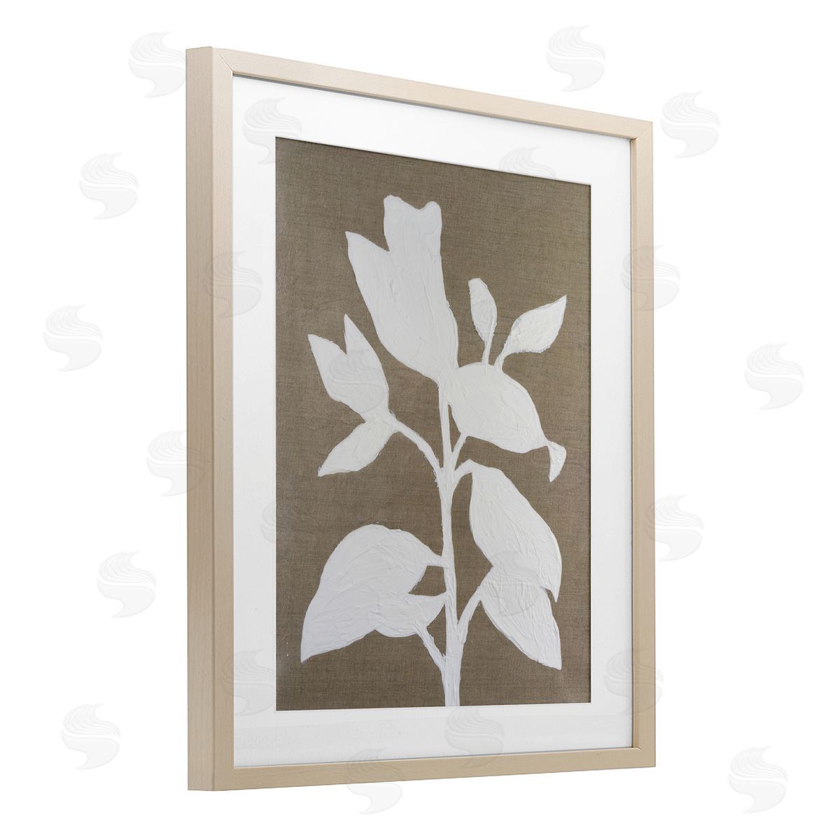 Vanna Lam Minimal Frosted Florals Canvas Wall Art Print