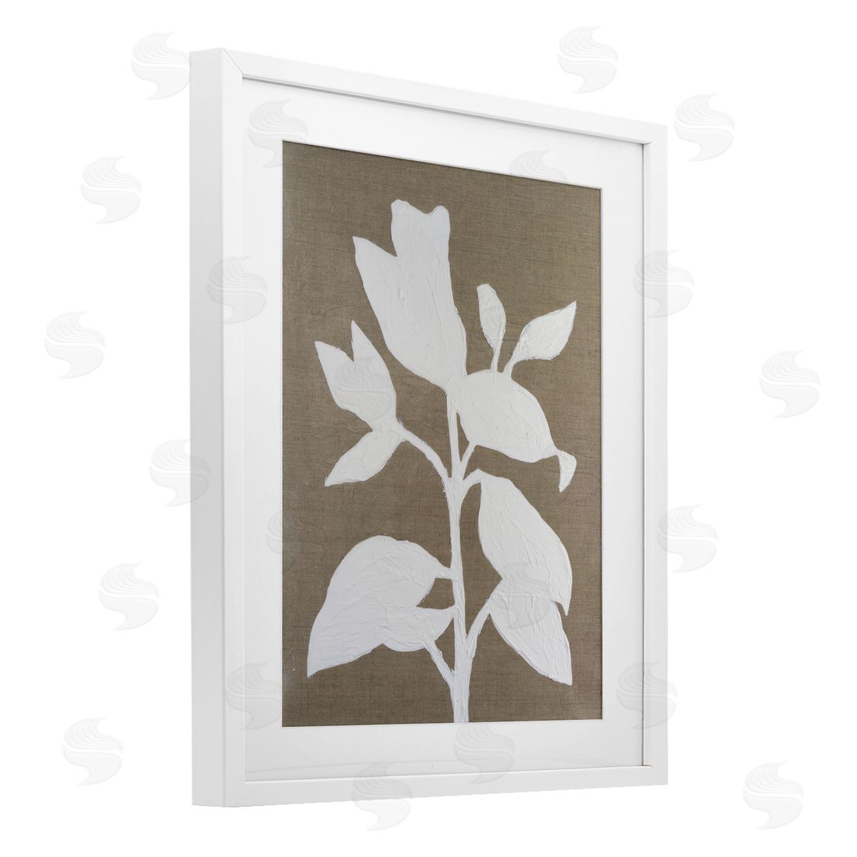 Vanna Lam Minimal Frosted Florals Canvas Wall Art Print