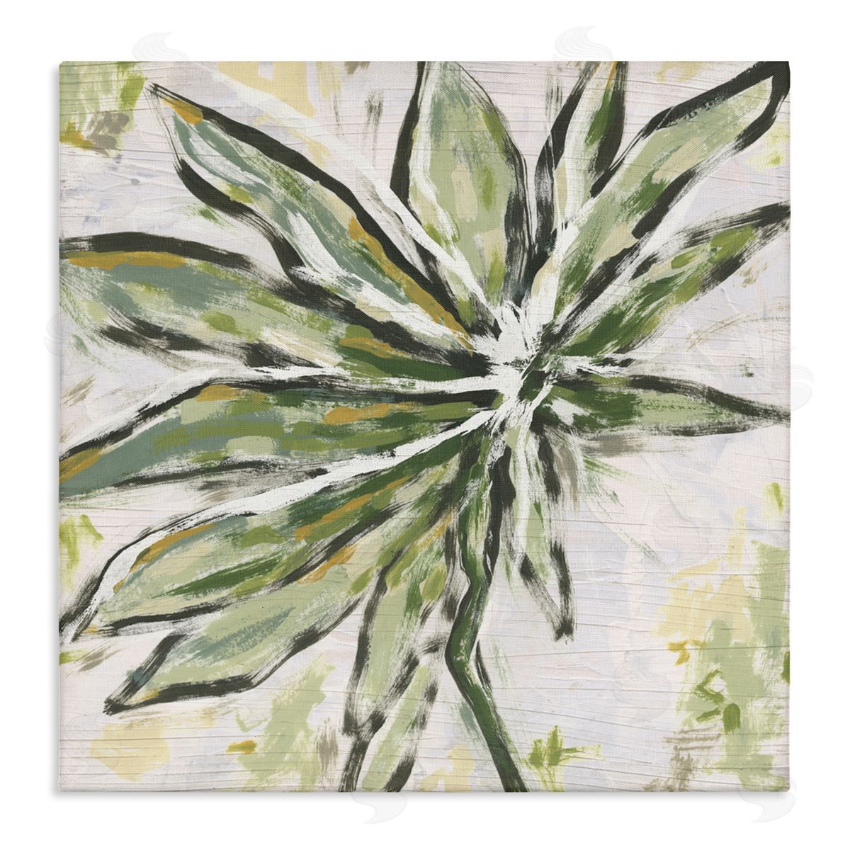 June Erica Vess Leafy Organic Palm Canvas Wall Art Print