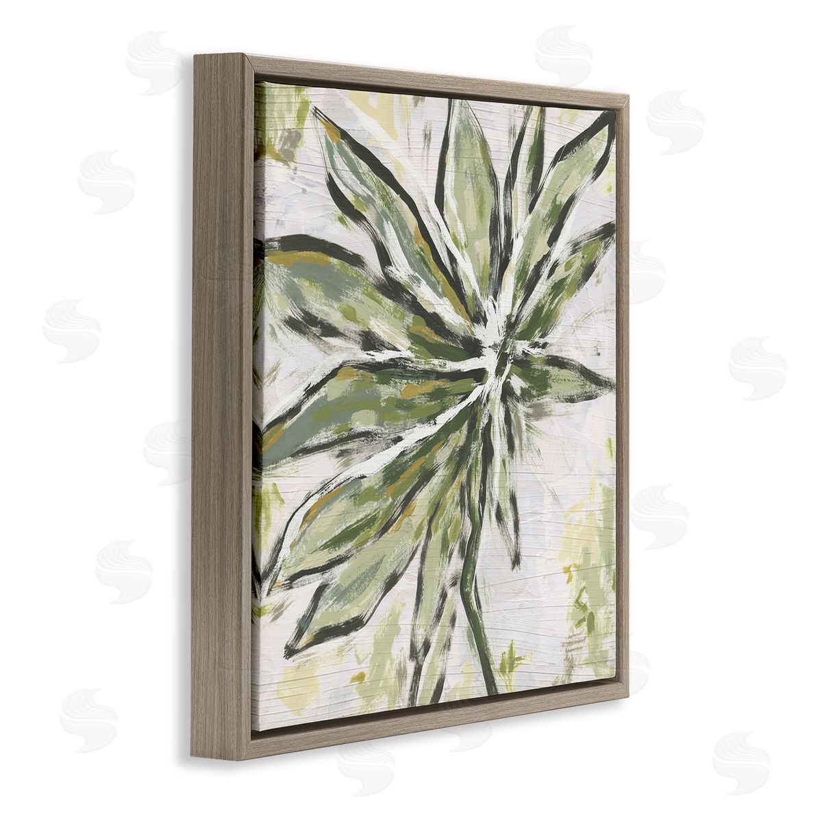 June Erica Vess Leafy Organic Palm Canvas Wall Art Print