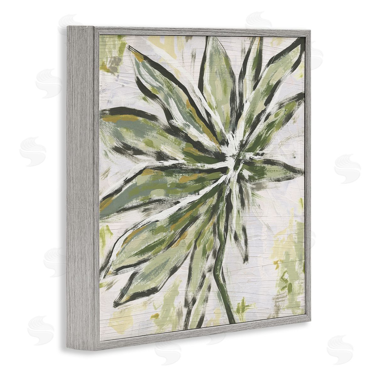 June Erica Vess Leafy Organic Palm Canvas Wall Art Print