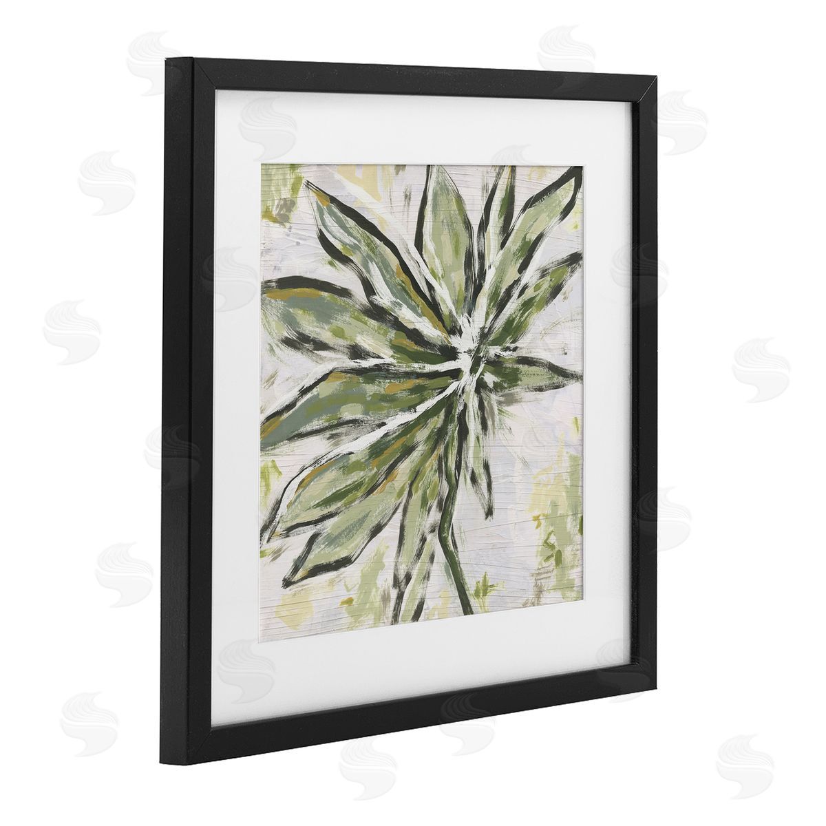 June Erica Vess Leafy Organic Palm Canvas Wall Art Print