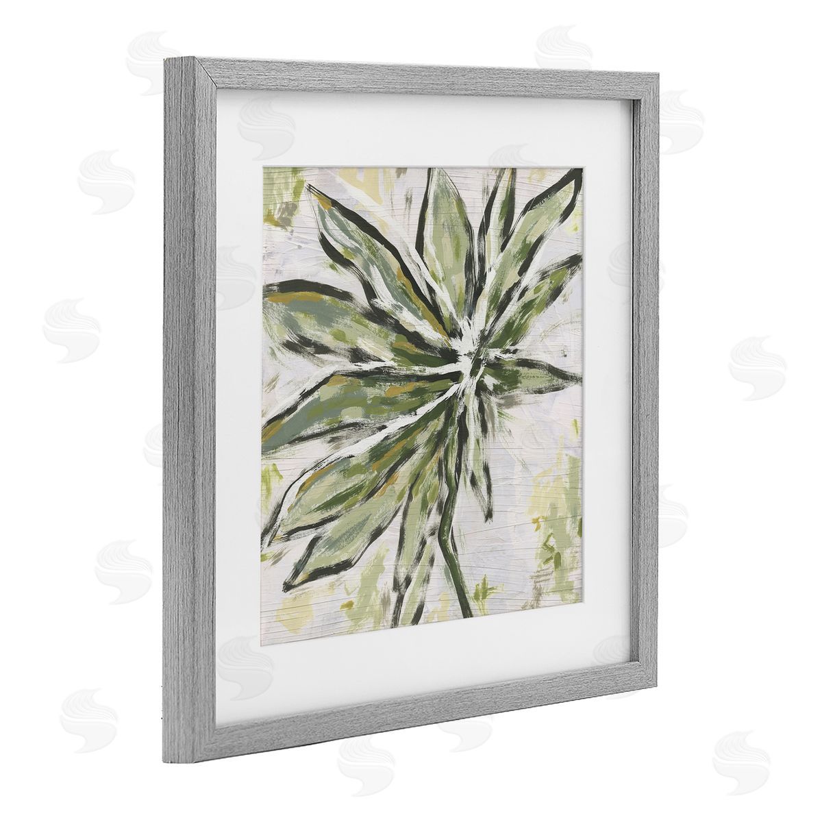 June Erica Vess Leafy Organic Palm Canvas Wall Art Print