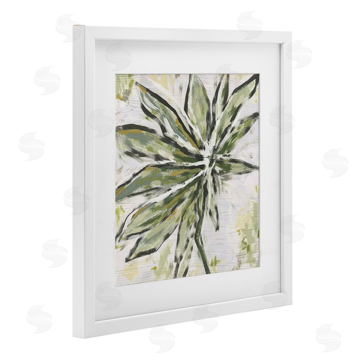 June Erica Vess Leafy Organic Palm Canvas Wall Art Print