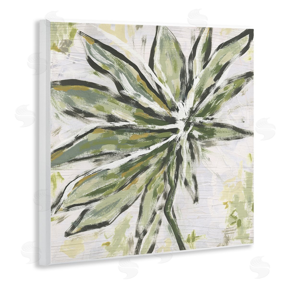 June Erica Vess Leafy Organic Palm Canvas Wall Art Print