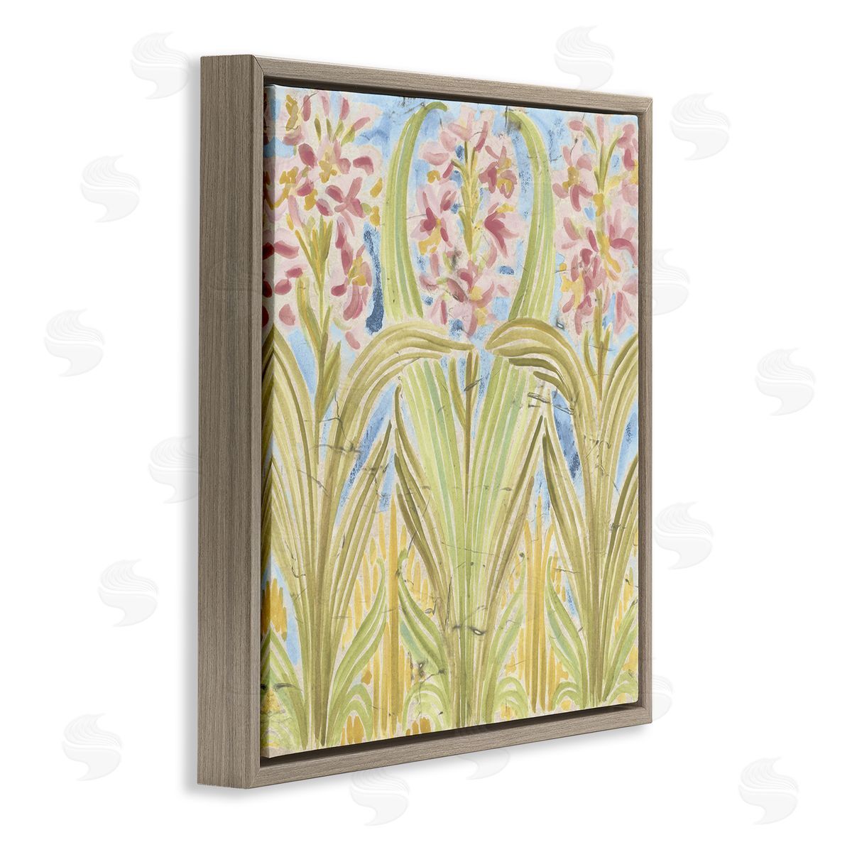 June Erica Vess Palau Tile Florals Canvas Wall Art Print