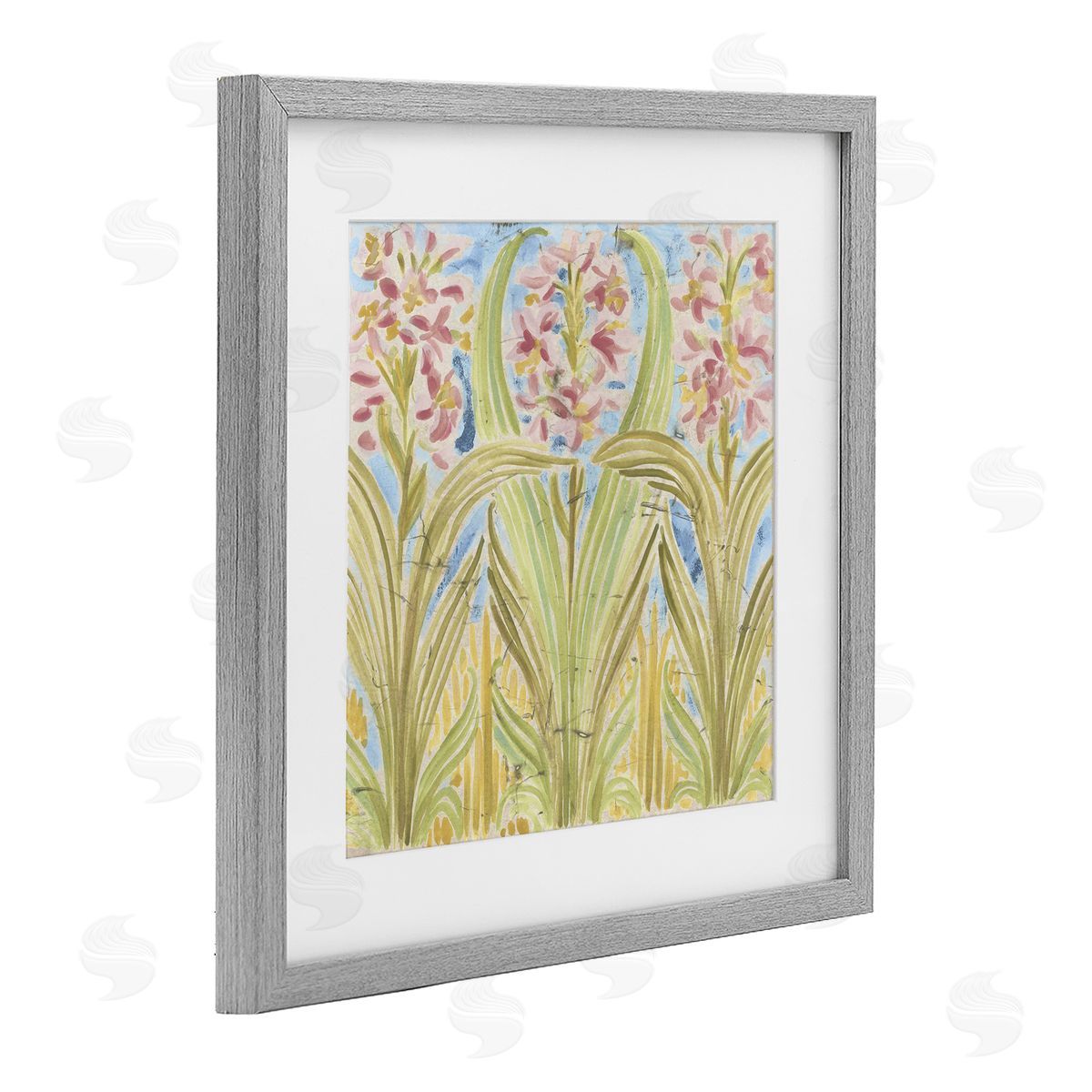 June Erica Vess Palau Tile Florals Canvas Wall Art Print