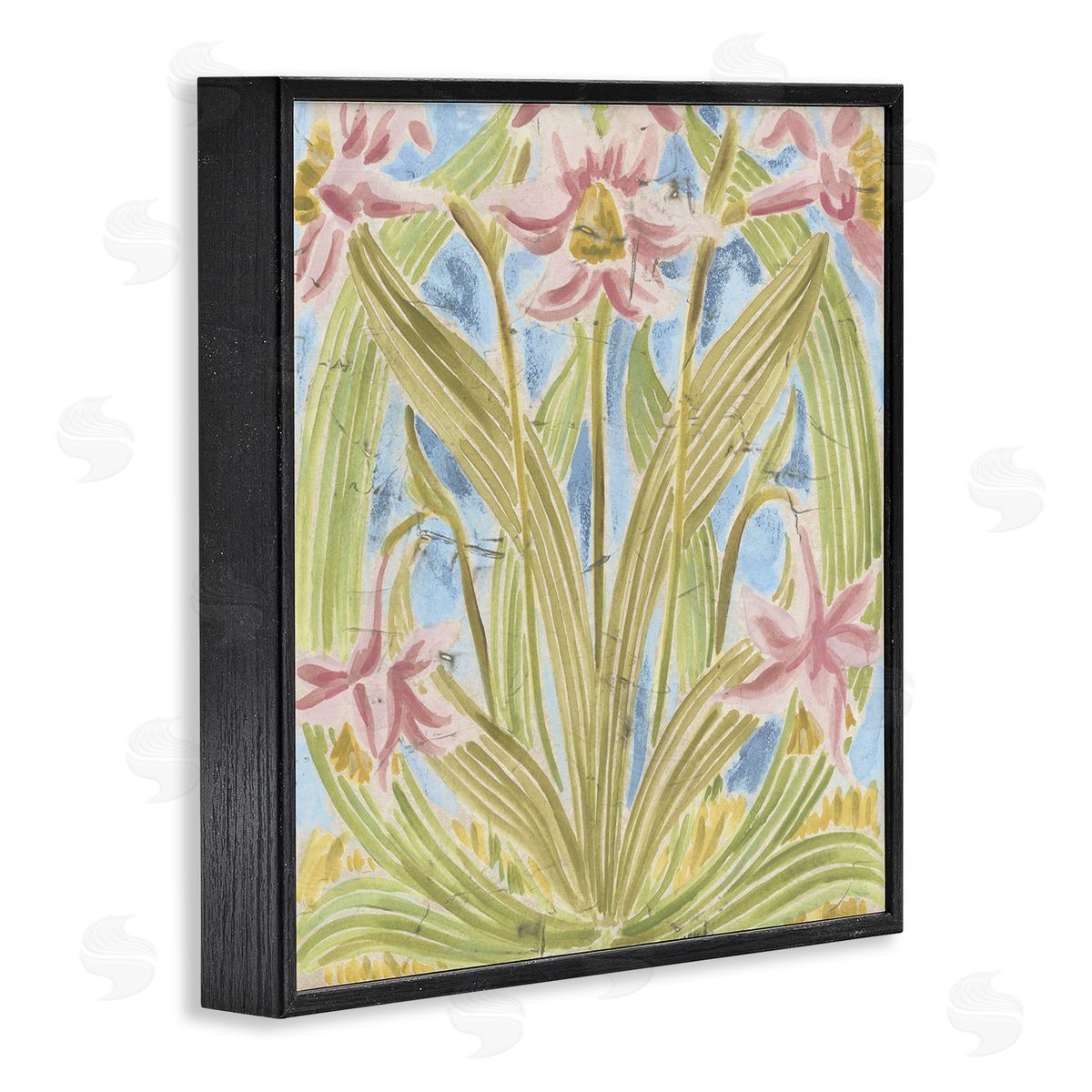 June Erica Vess Botanical Palau Tiles Canvas Wall Art Print