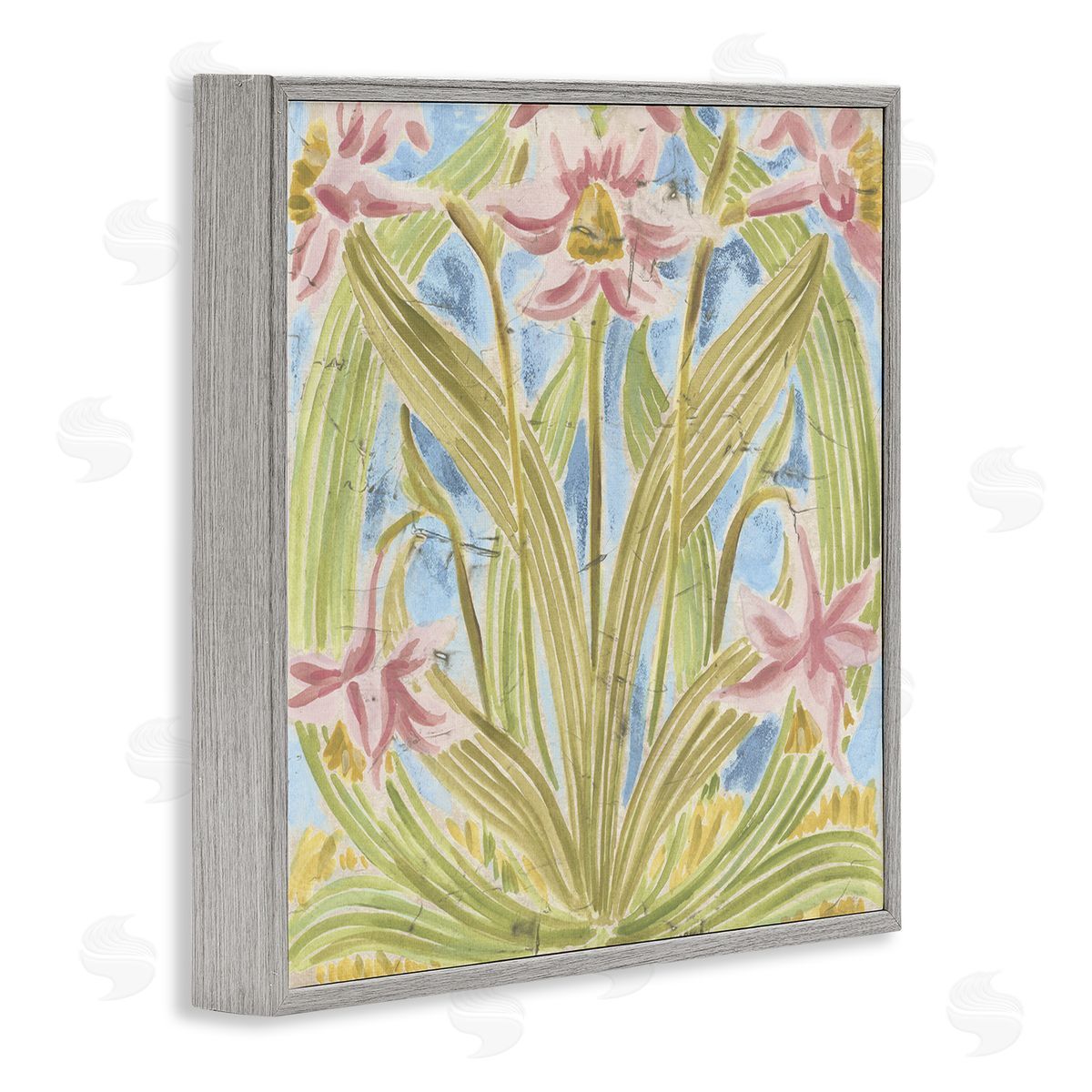 June Erica Vess Botanical Palau Tiles Canvas Wall Art Print