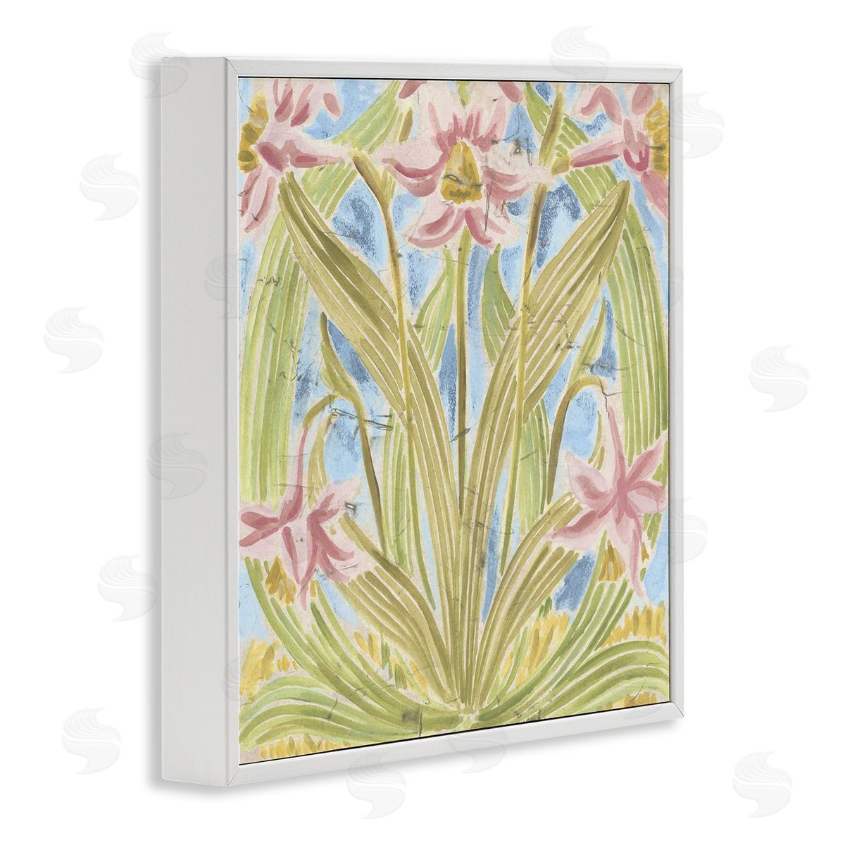June Erica Vess Botanical Palau Tiles Canvas Wall Art Print