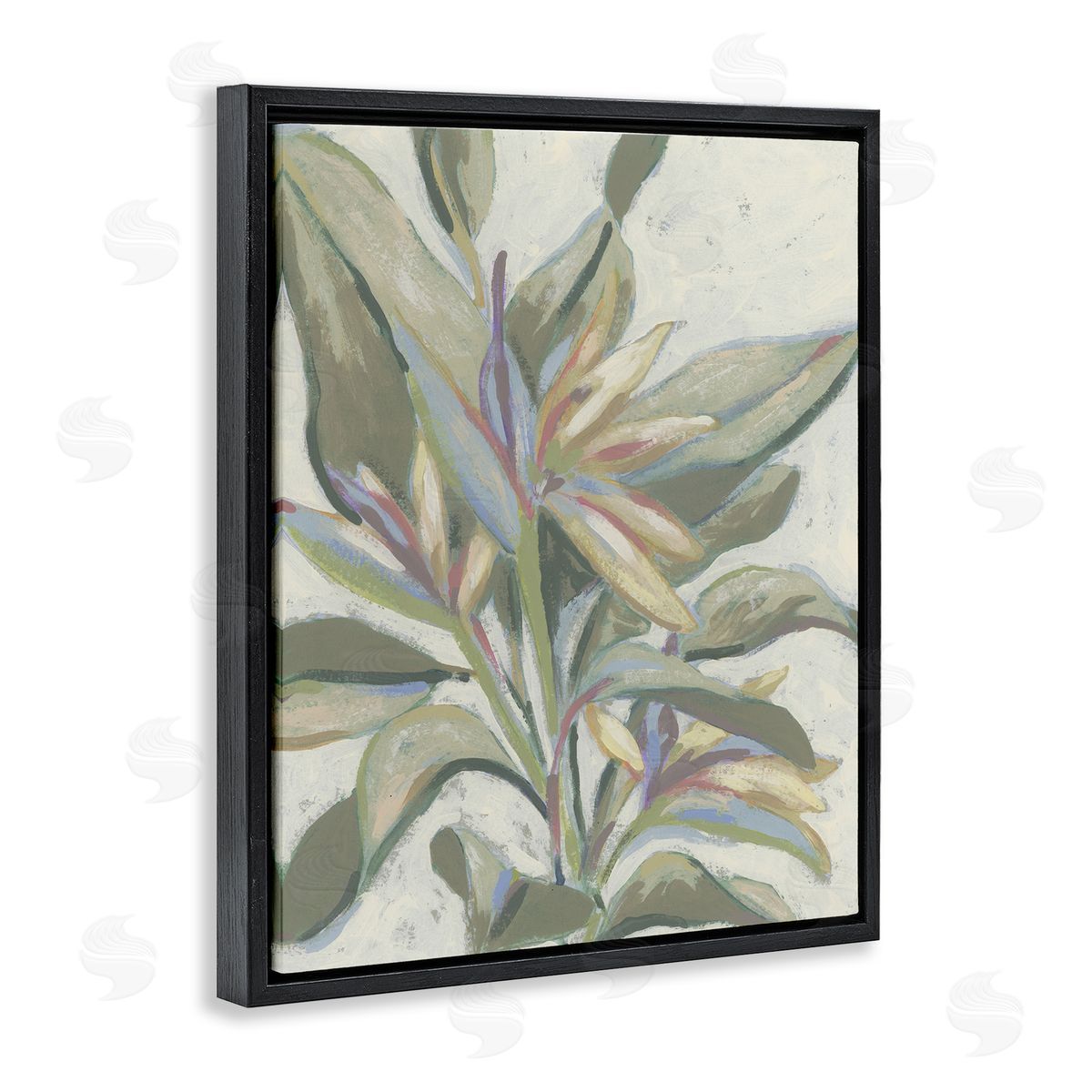 June Erica Vess Pastel Paradise Leaves Canvas Wall Art Print