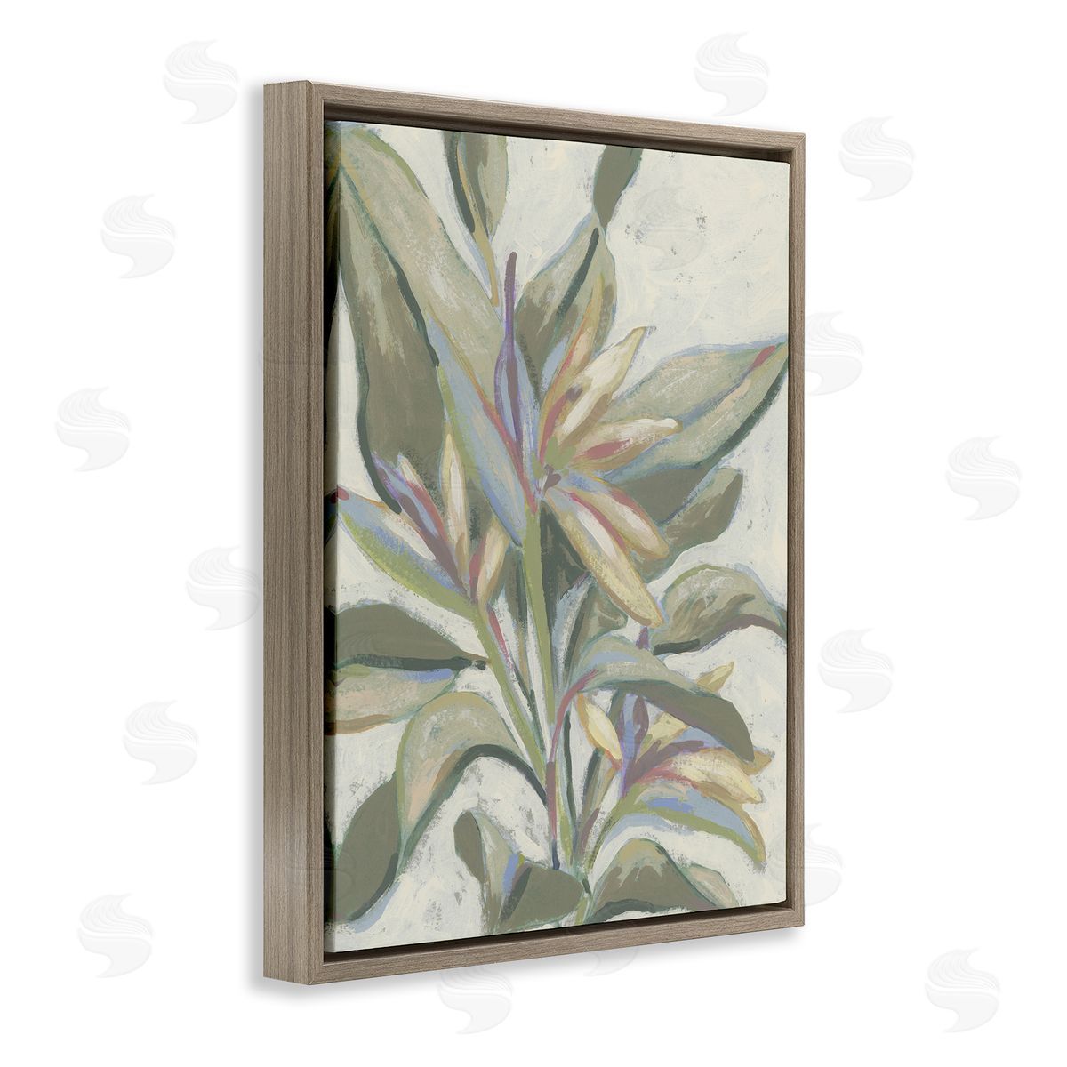June Erica Vess Pastel Paradise Leaves Canvas Wall Art Print