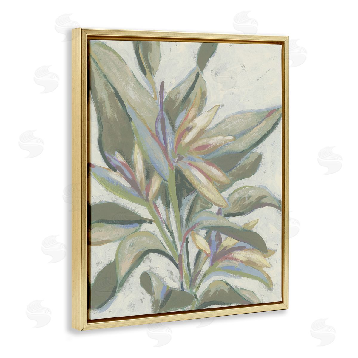 June Erica Vess Pastel Paradise Leaves Canvas Wall Art Print