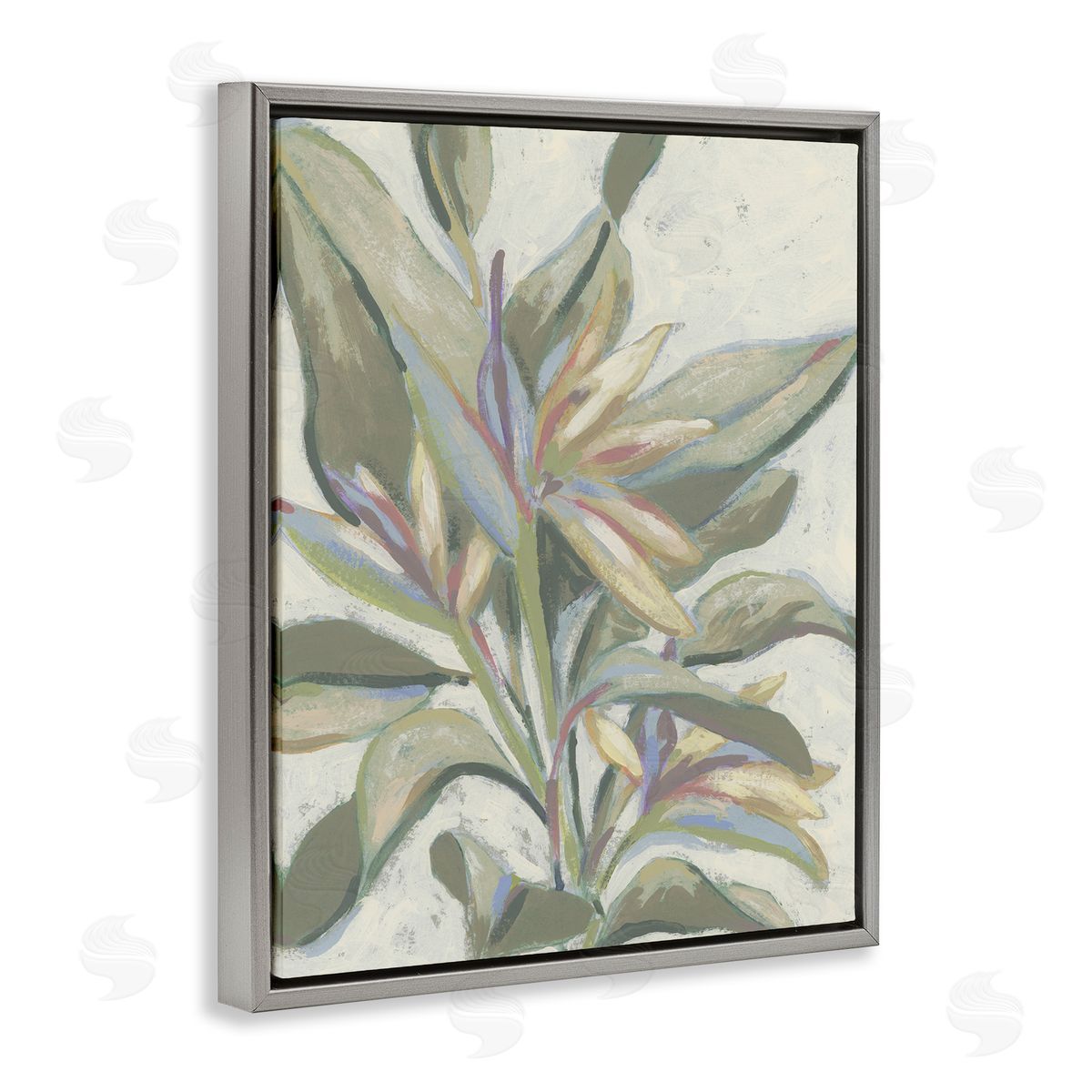 June Erica Vess Pastel Paradise Leaves Canvas Wall Art Print
