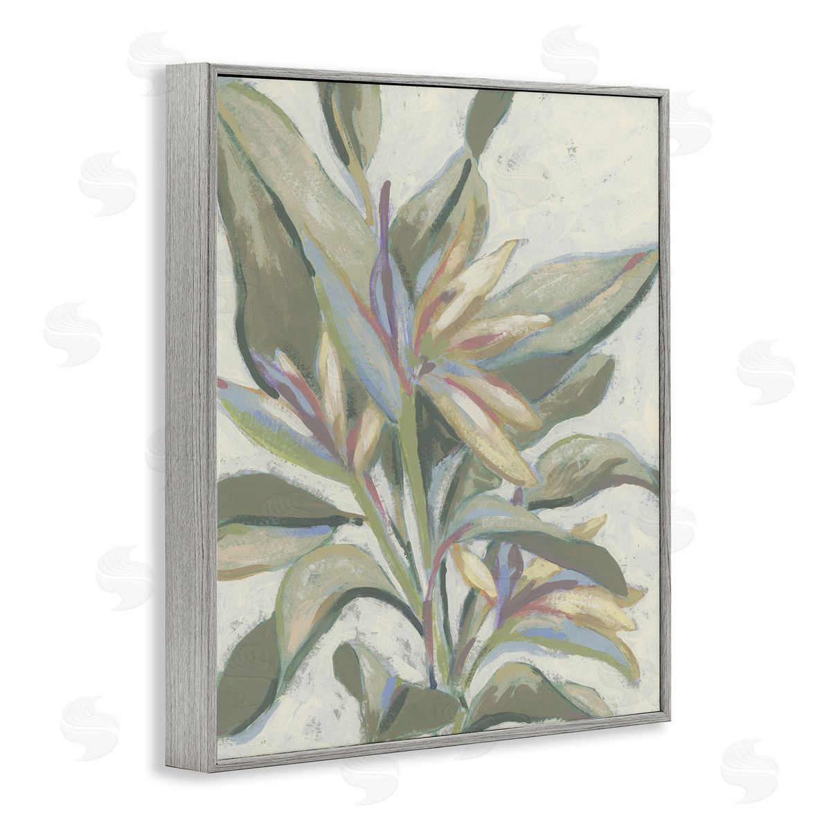 June Erica Vess Pastel Paradise Leaves Canvas Wall Art Print