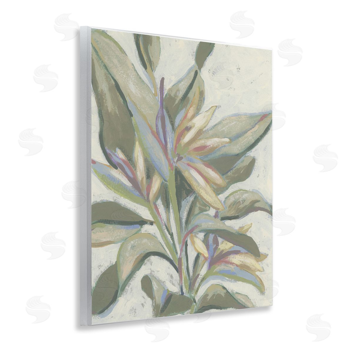 June Erica Vess Pastel Paradise Leaves Canvas Wall Art Print