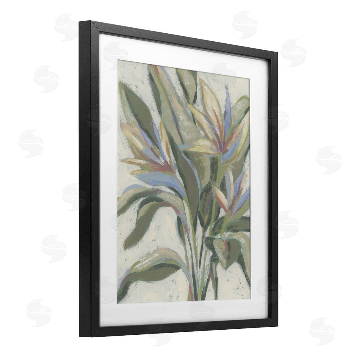 June Erica Vess Pastel Paradise Plants Canvas Wall Art Print