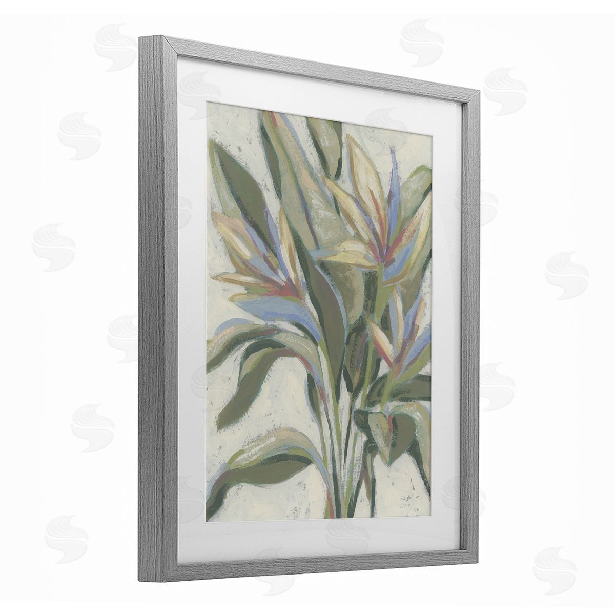 June Erica Vess Pastel Paradise Plants Canvas Wall Art Print