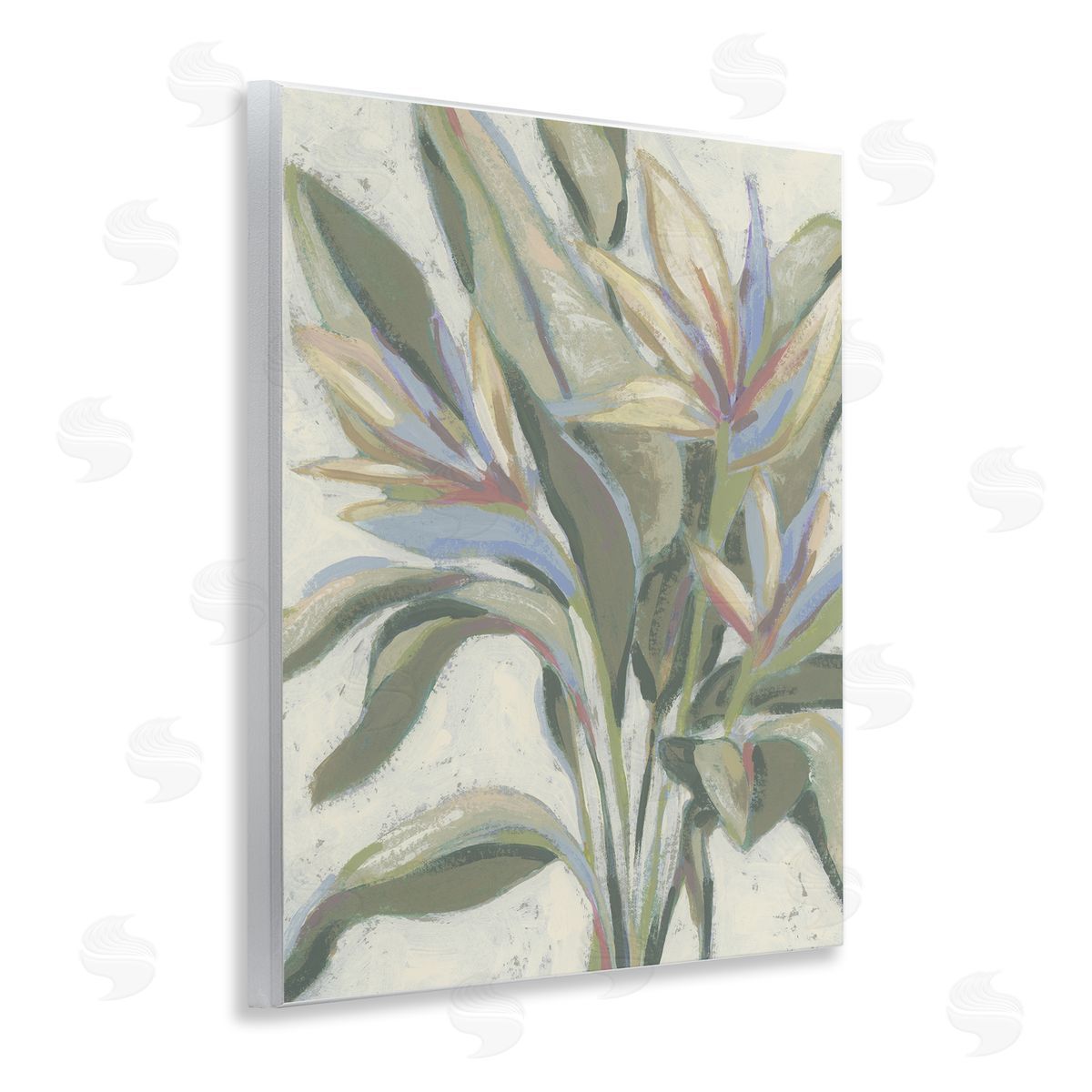June Erica Vess Pastel Paradise Plants Canvas Wall Art Print
