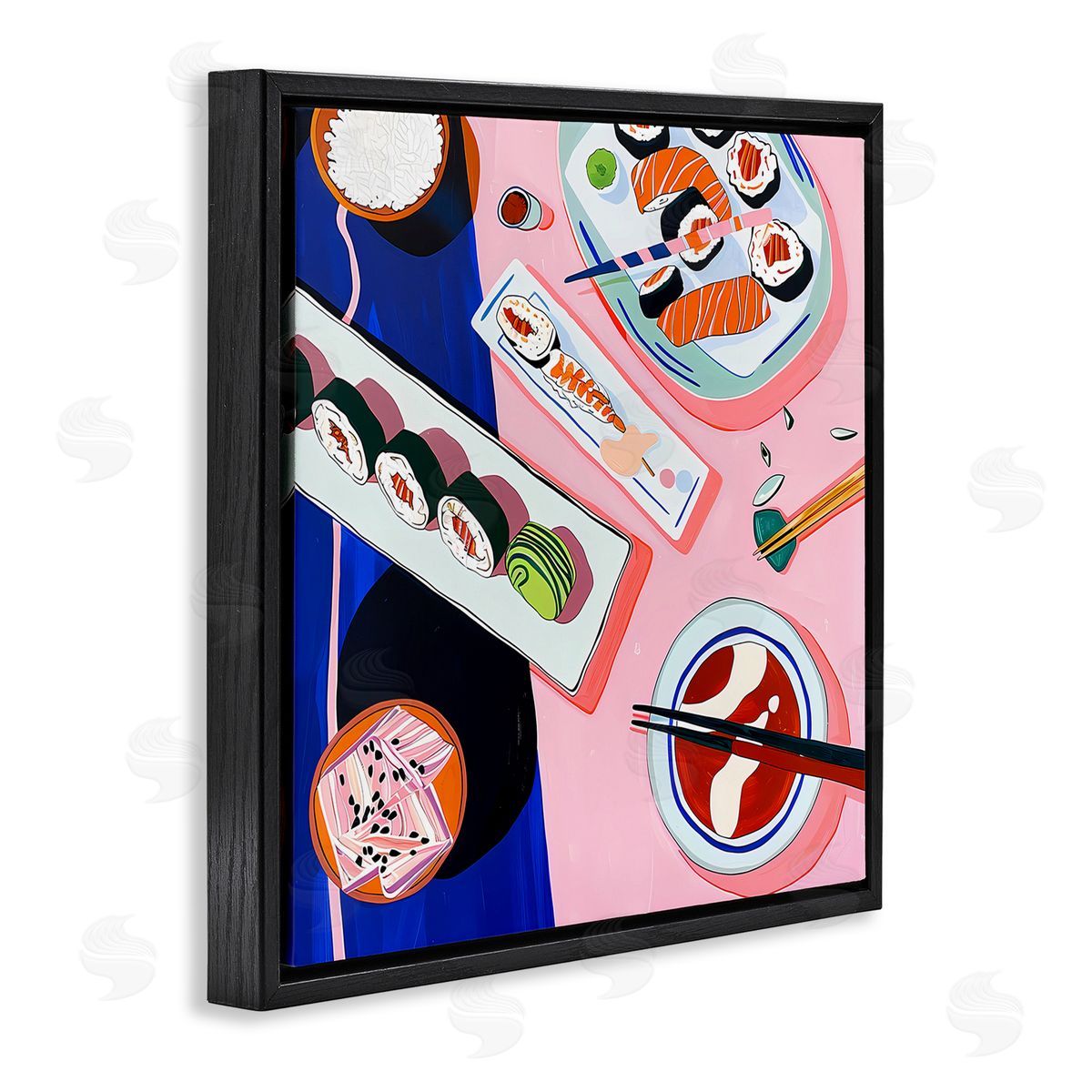 Walker Noble Vibrant Sushi Me Platter Canvas Wall Art Print