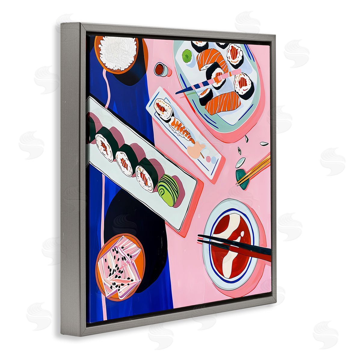 Walker Noble Vibrant Sushi Me Platter Canvas Wall Art Print