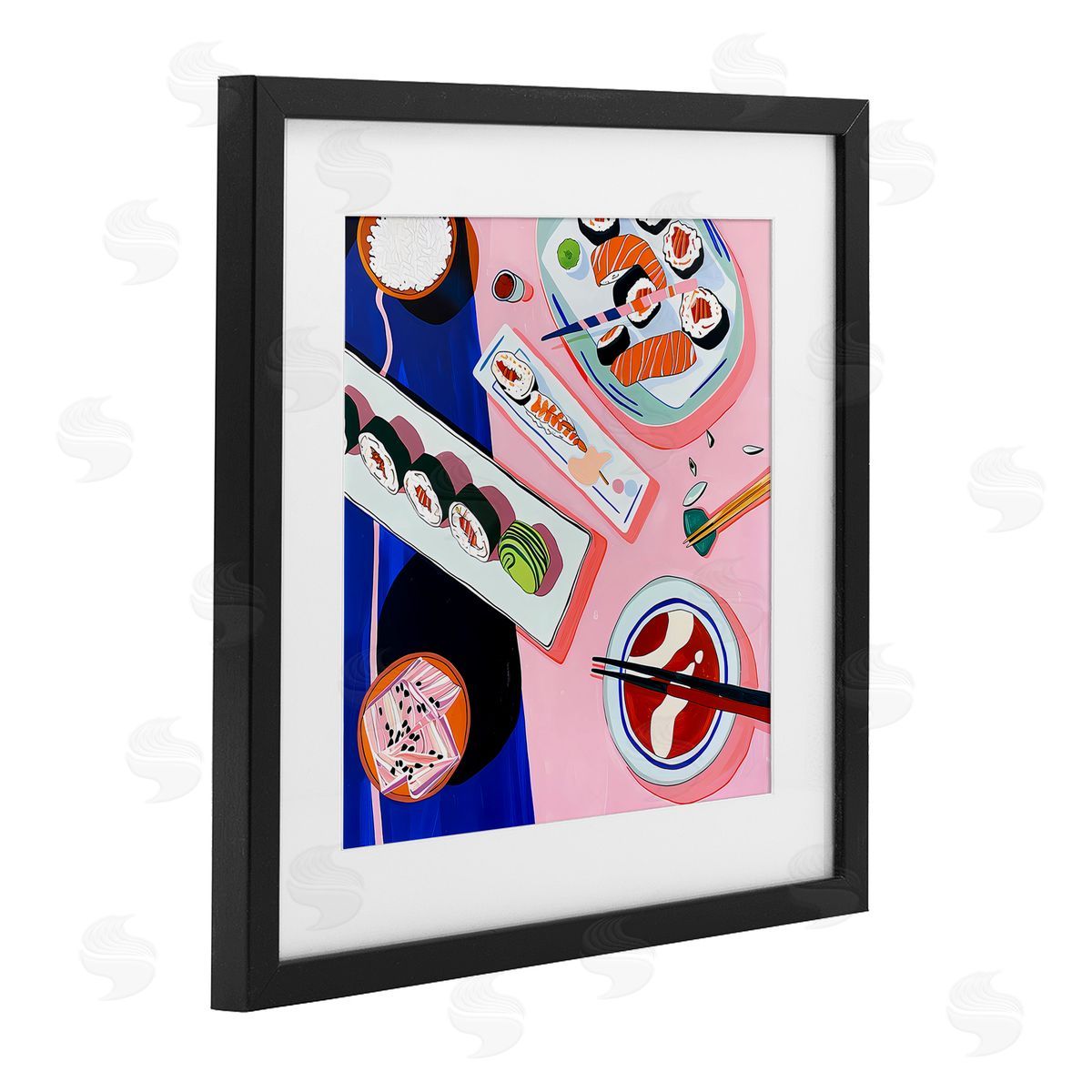 Walker Noble Vibrant Sushi Me Platter Canvas Wall Art Print