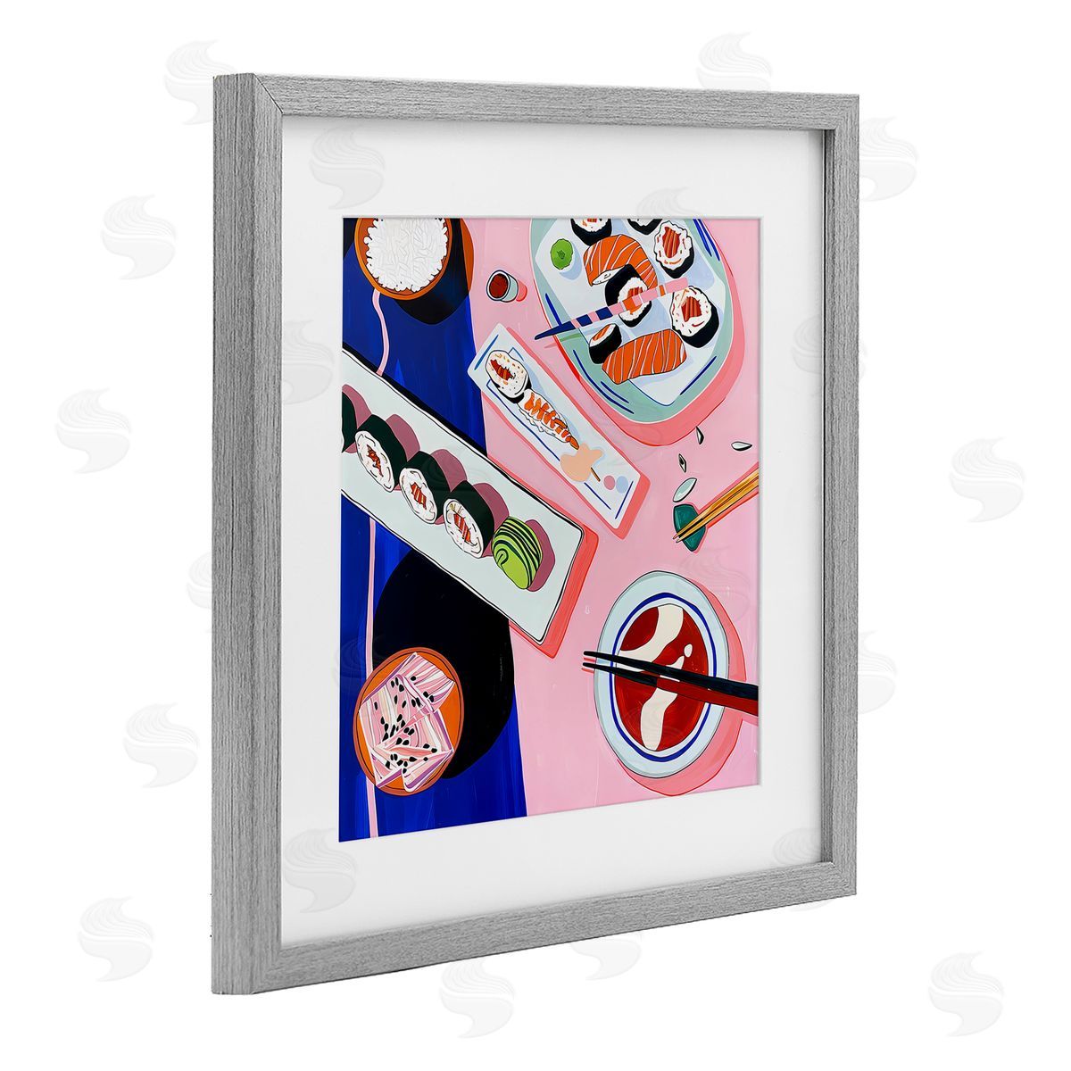 Walker Noble Vibrant Sushi Me Platter Canvas Wall Art Print