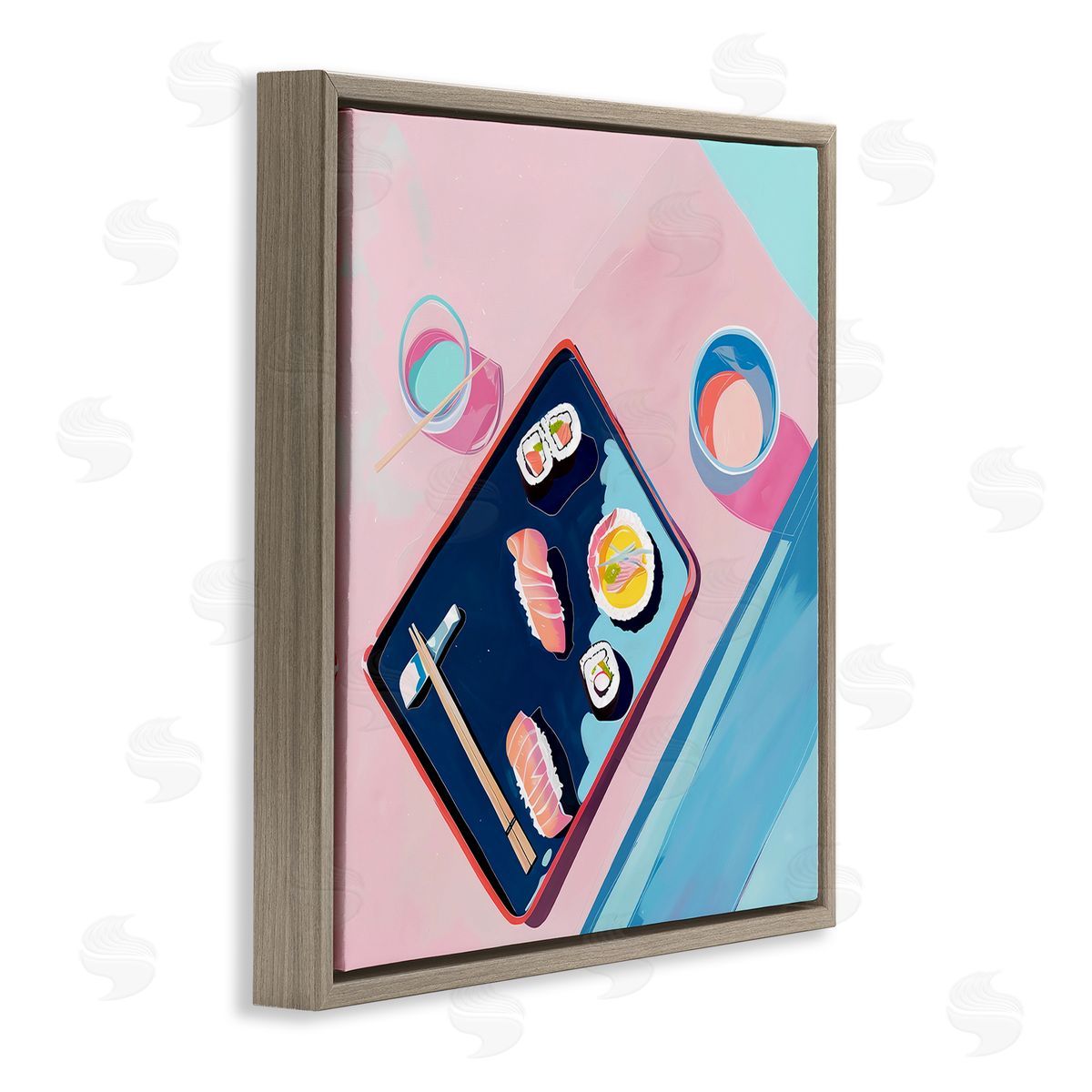 Walker Noble Sushi Me Food Tray Canvas Wall Art Print