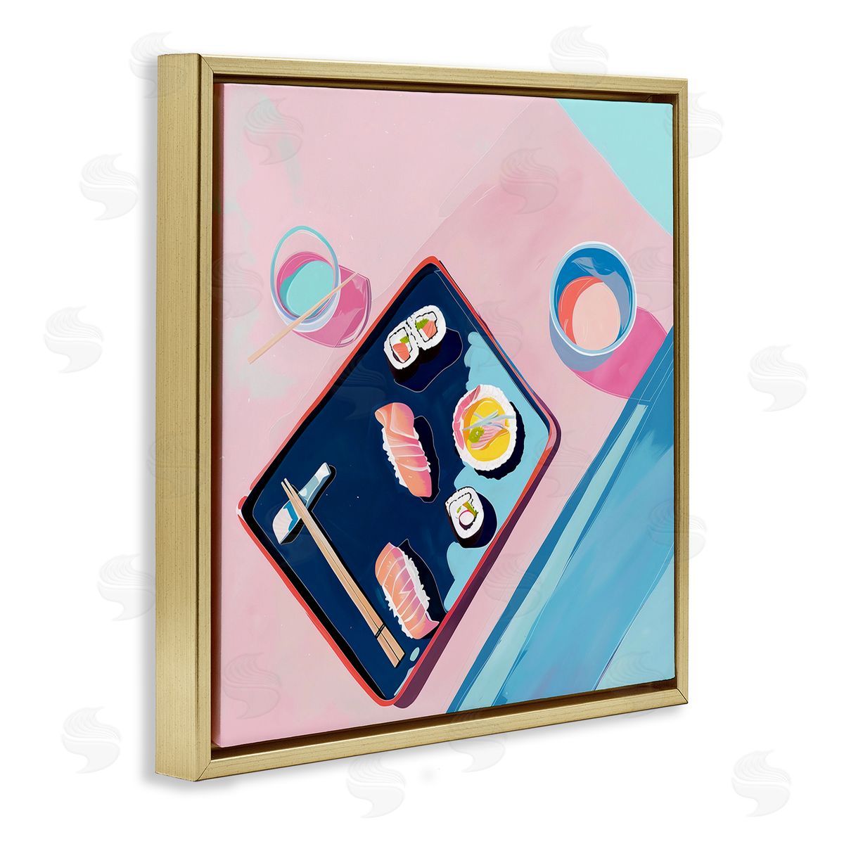 Walker Noble Sushi Me Food Tray Canvas Wall Art Print