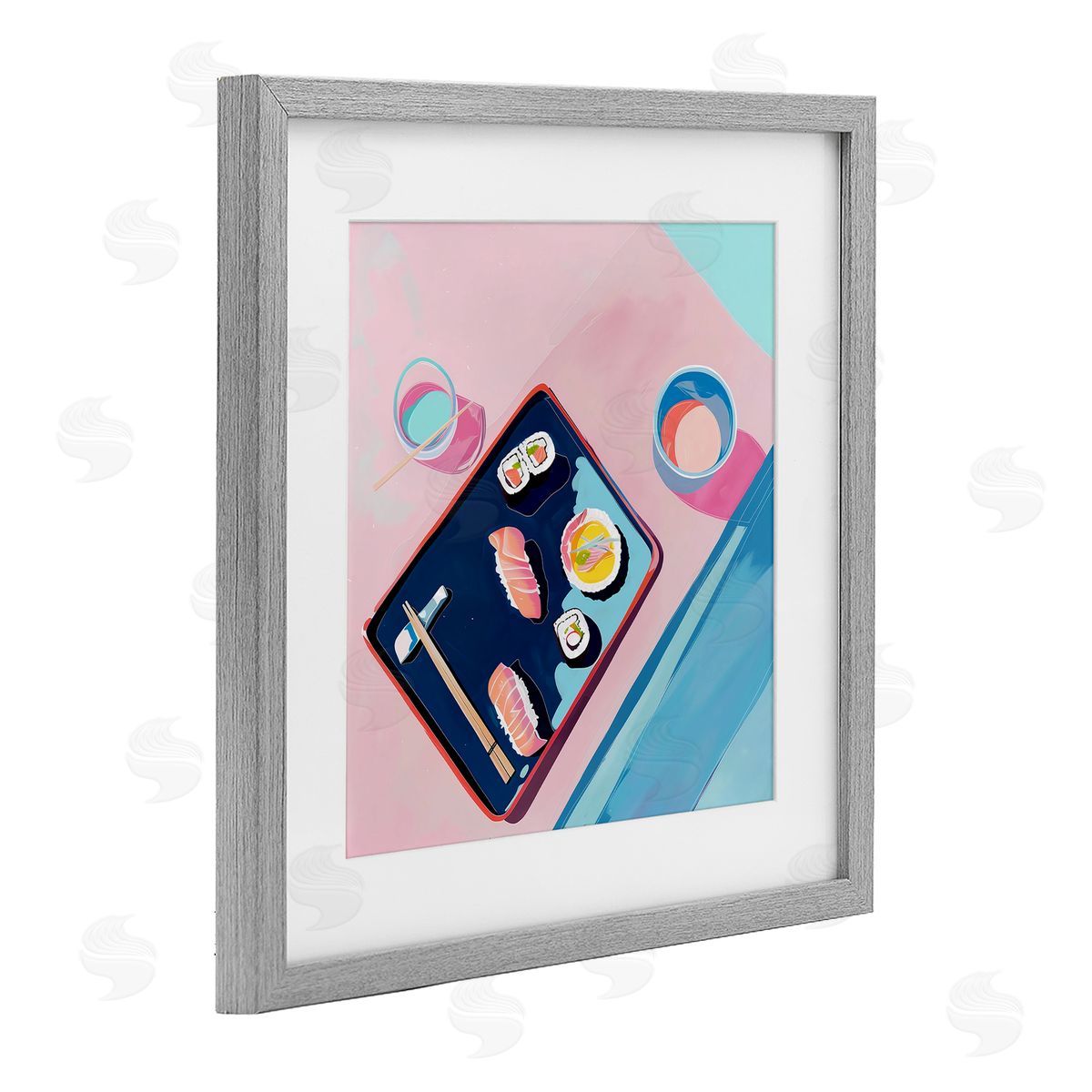 Walker Noble Sushi Me Food Tray Canvas Wall Art Print