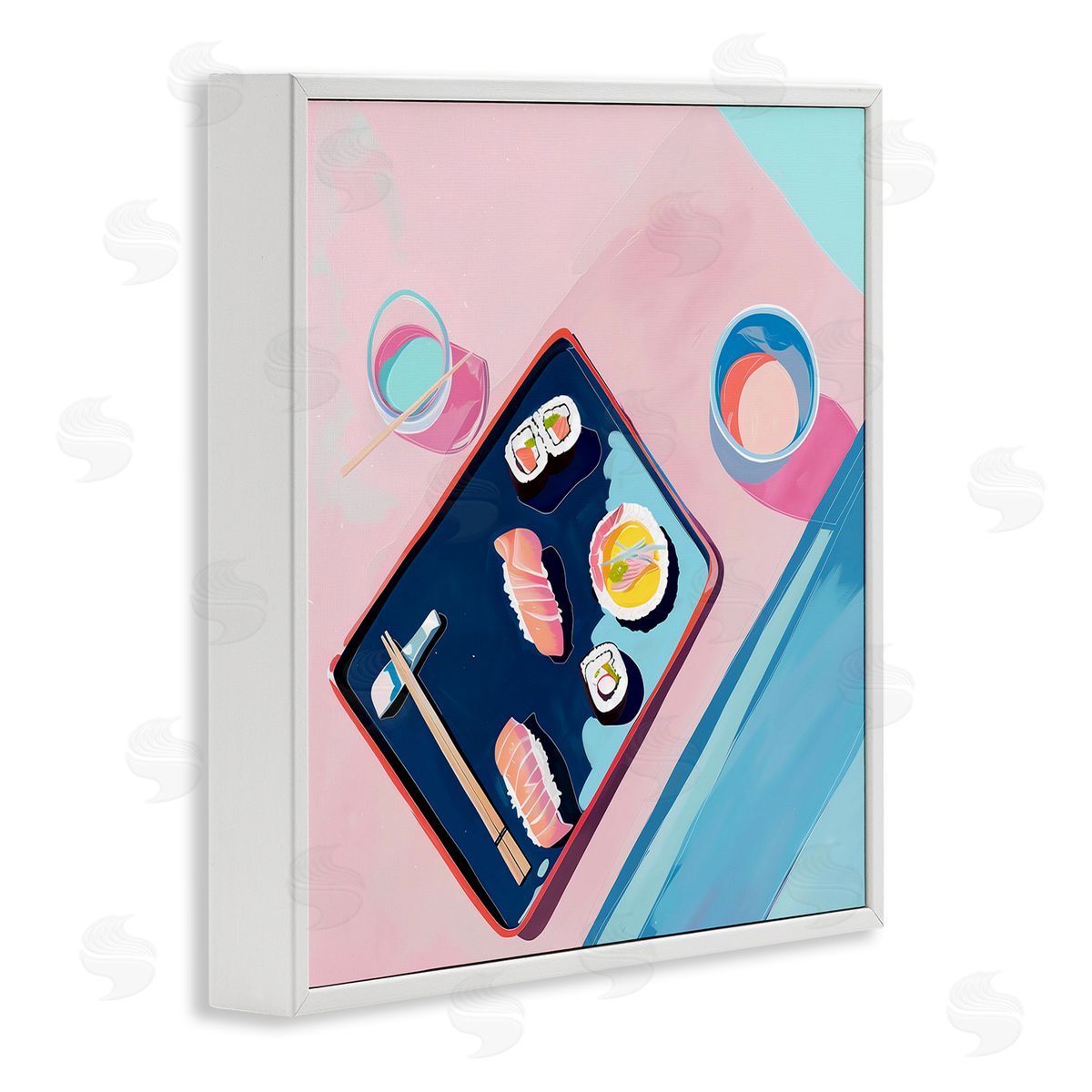 Walker Noble Sushi Me Food Tray Canvas Wall Art Print