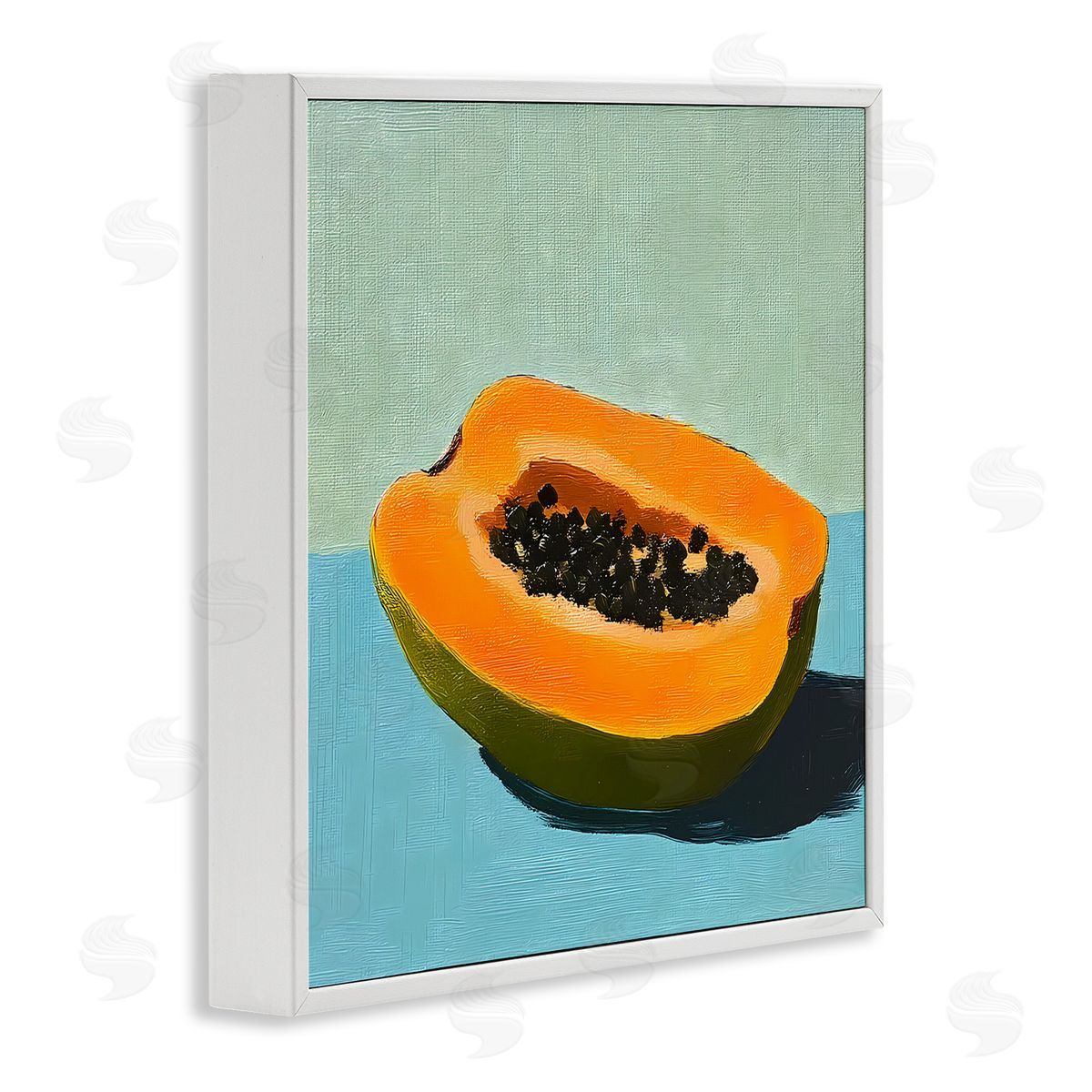 Walker Noble Blue Papaya Still Life Canvas Wall Art Print