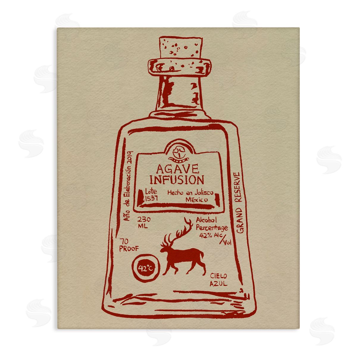 Melissa Wang Simple Liquor Essence Canvas Wall Art Print