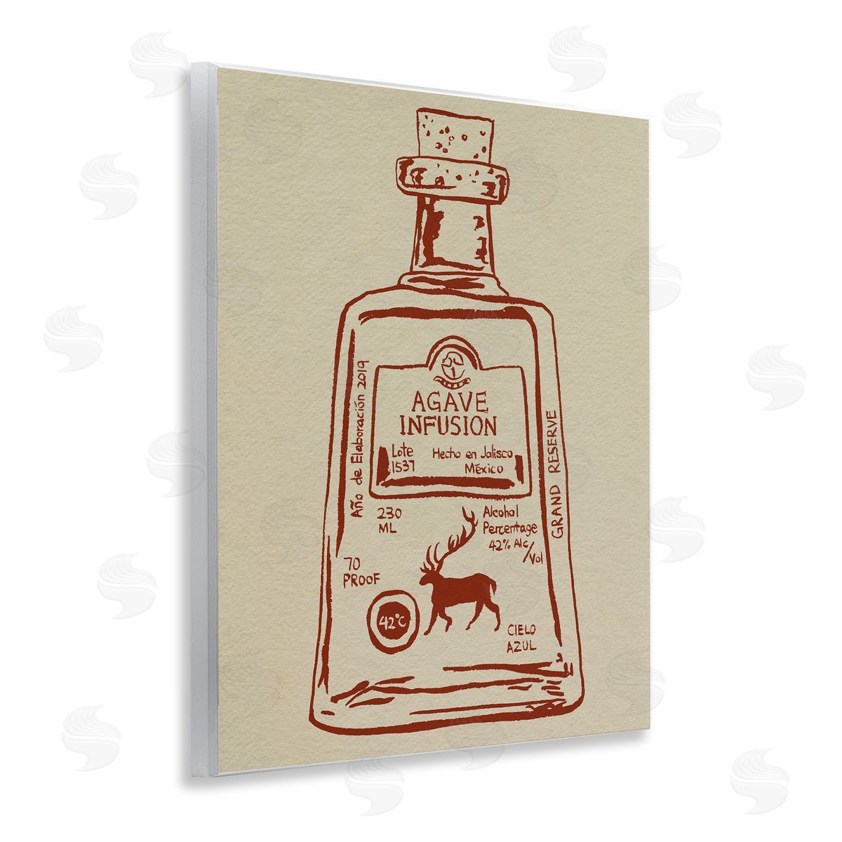 Melissa Wang Simple Liquor Essence Canvas Wall Art Print