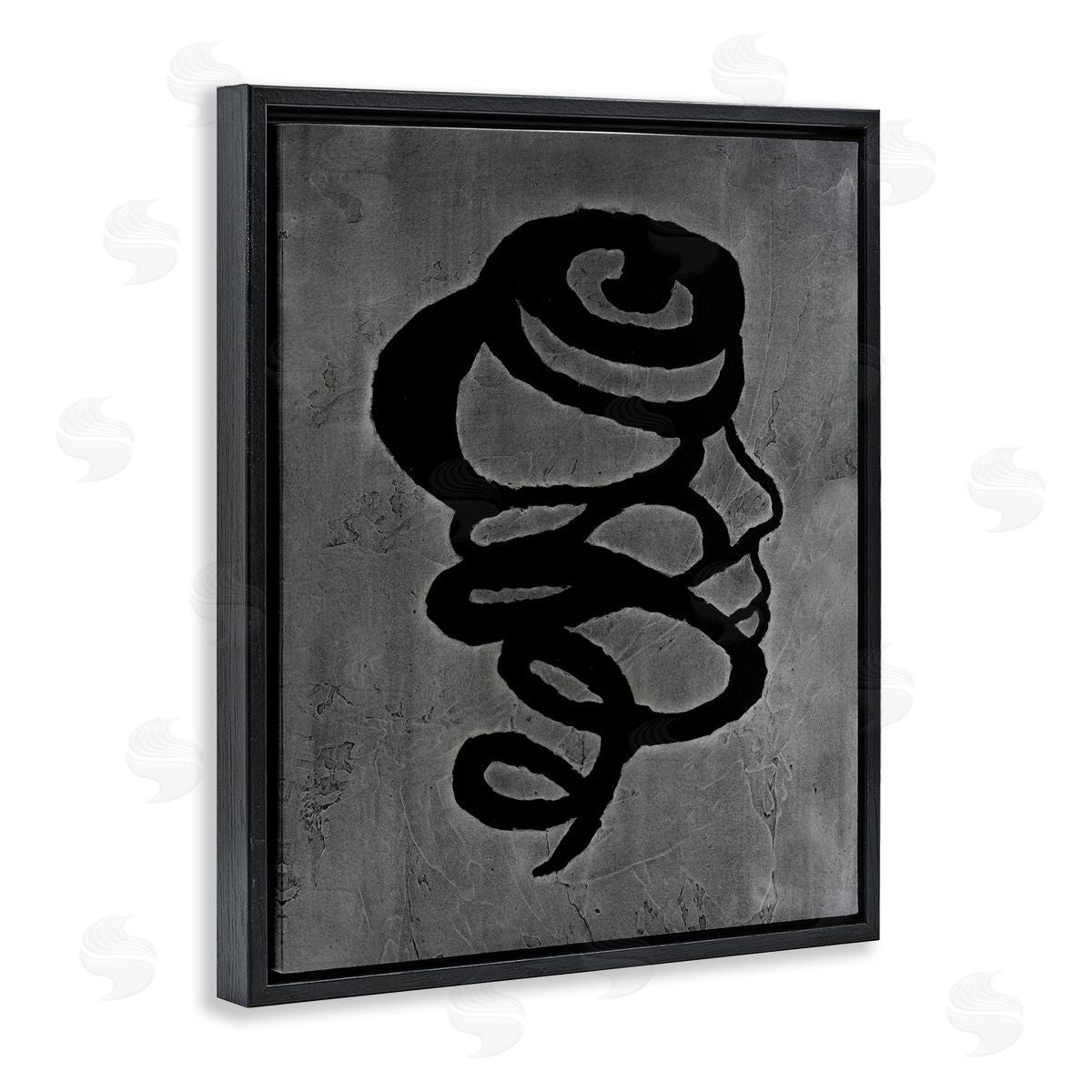 Vanna Lam Dark Swirling Coil Canvas Wall Art Print