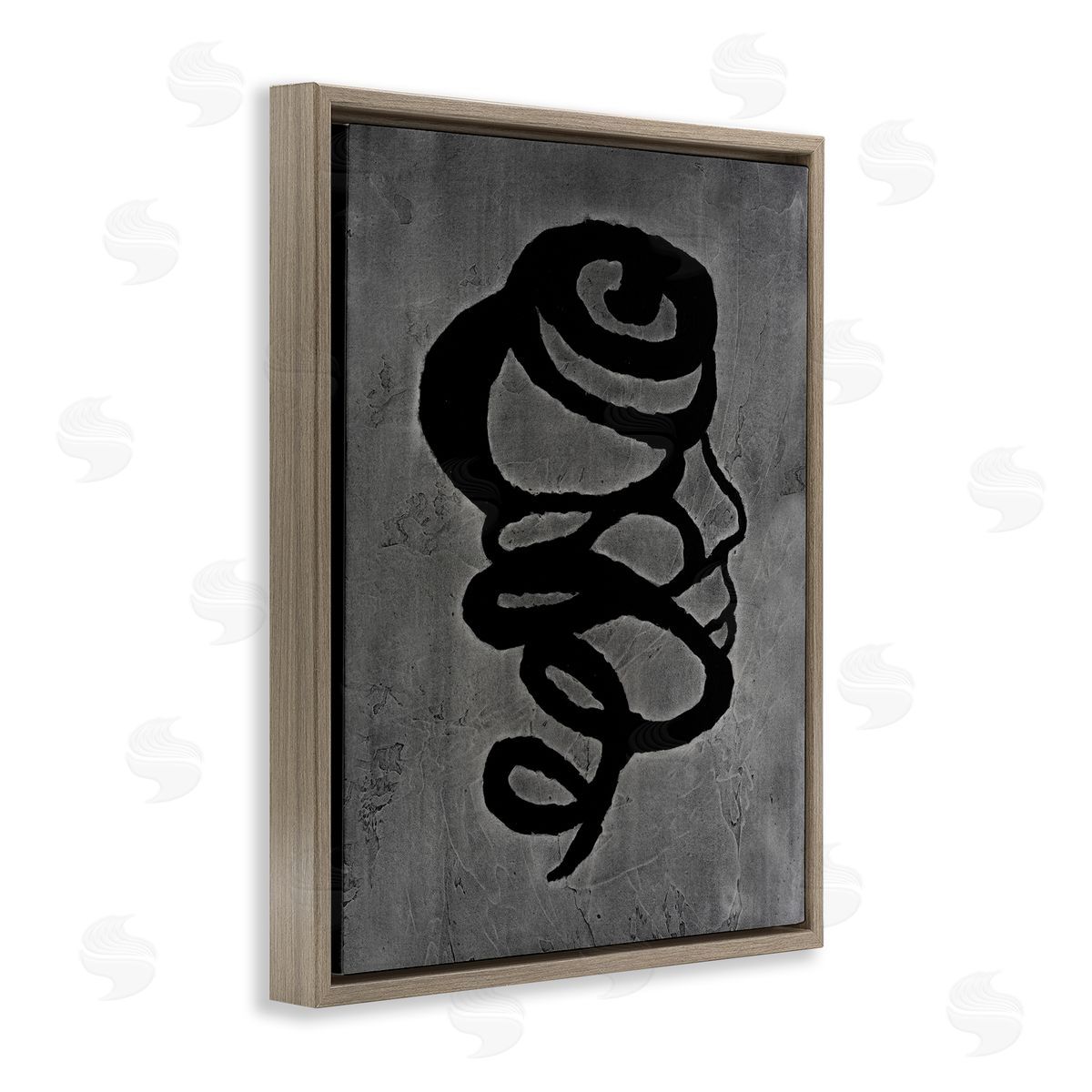 Vanna Lam Dark Swirling Coil Canvas Wall Art Print
