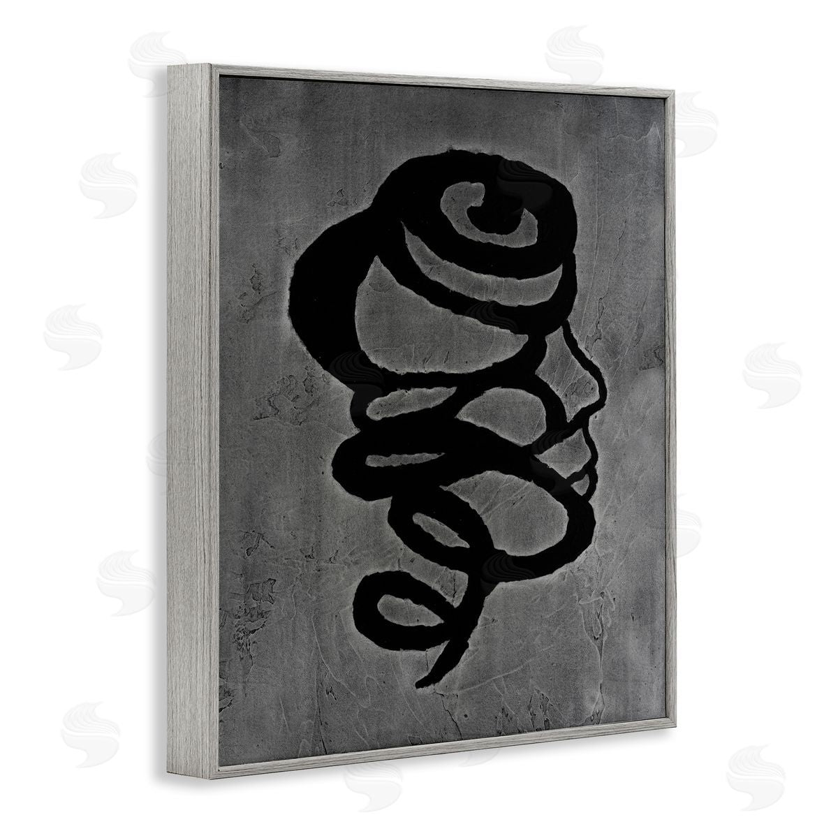 Vanna Lam Dark Swirling Coil Canvas Wall Art Print