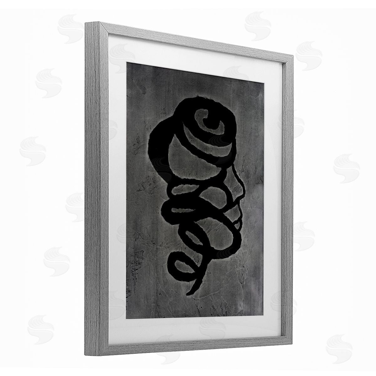 Vanna Lam Dark Swirling Coil Canvas Wall Art Print