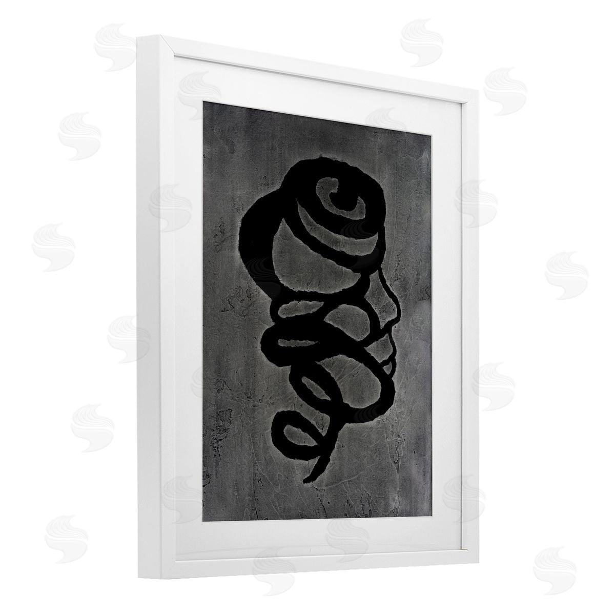 Vanna Lam Dark Swirling Coil Canvas Wall Art Print