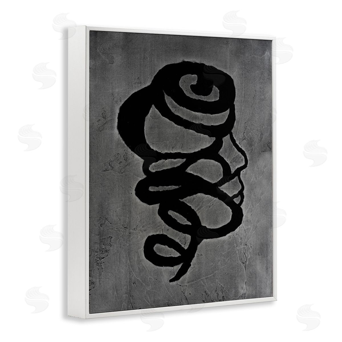 Vanna Lam Dark Swirling Coil Canvas Wall Art Print