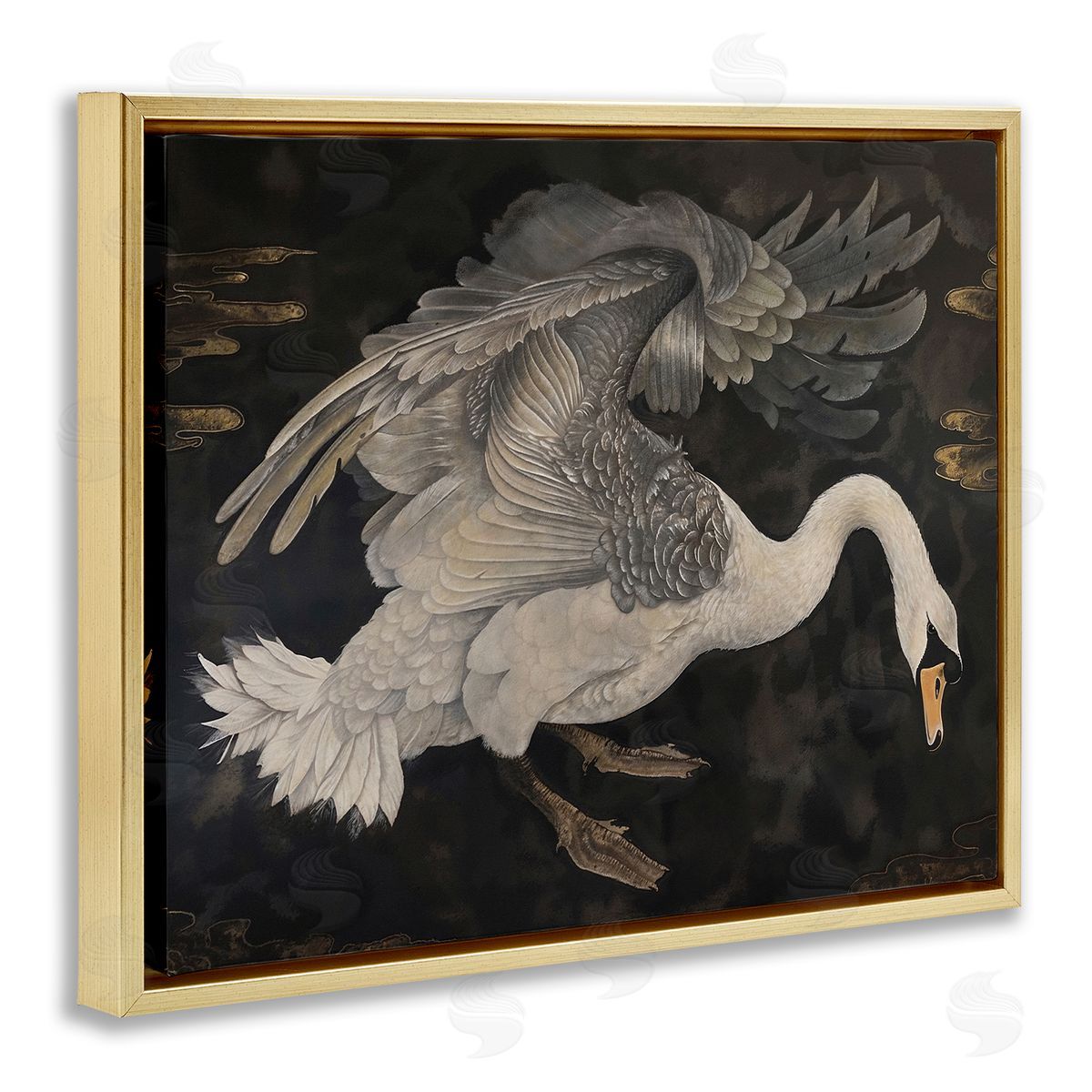 Jose Perez Dark Swan Vintage Canvas Wall Art Print