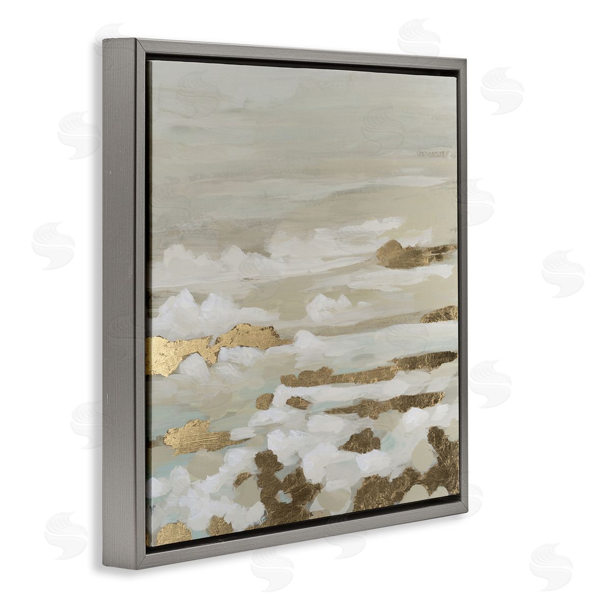June Erica Vess Gilded Surf Abstract Waves Canvas Wall Art Print