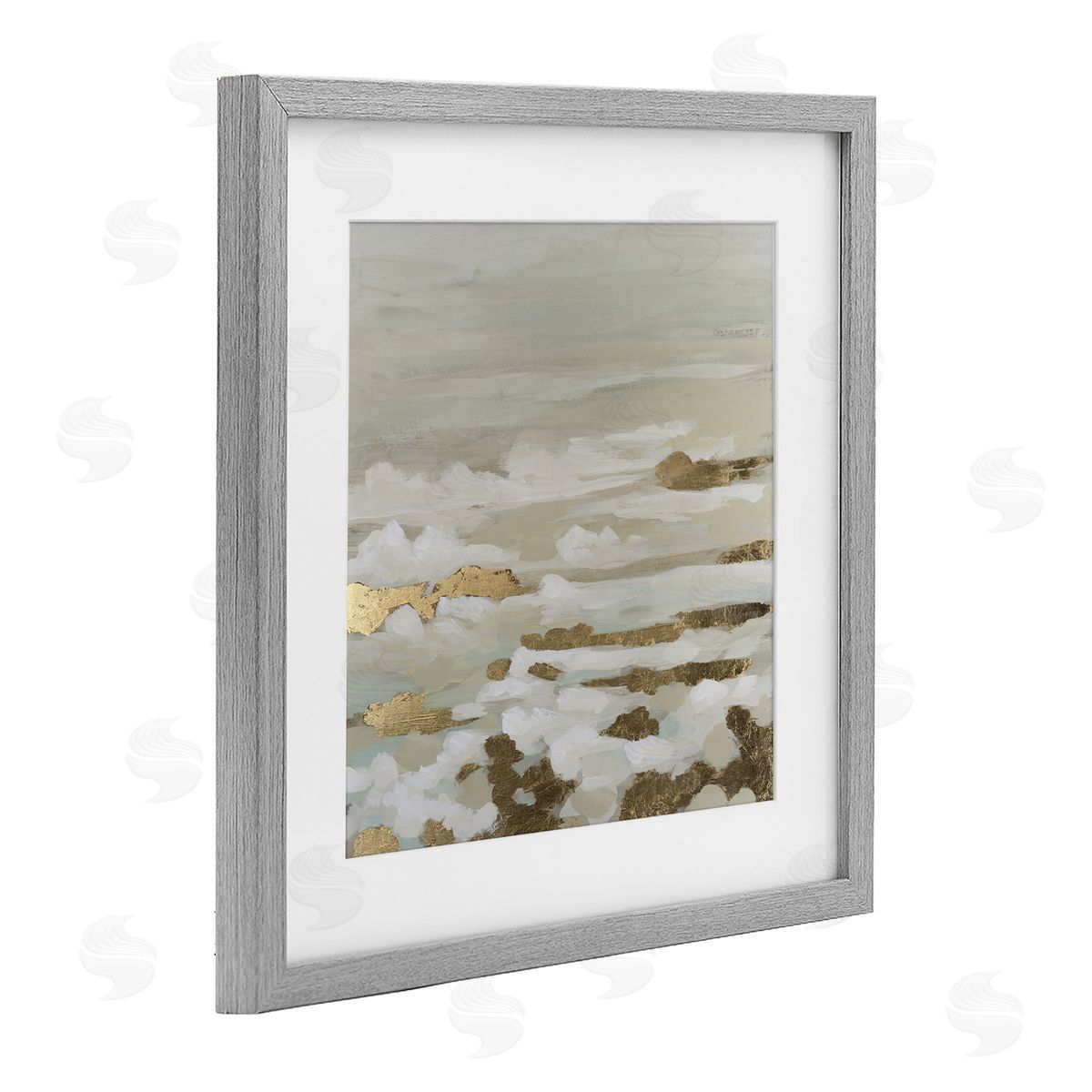 June Erica Vess Gilded Surf Abstract Waves Canvas Wall Art Print