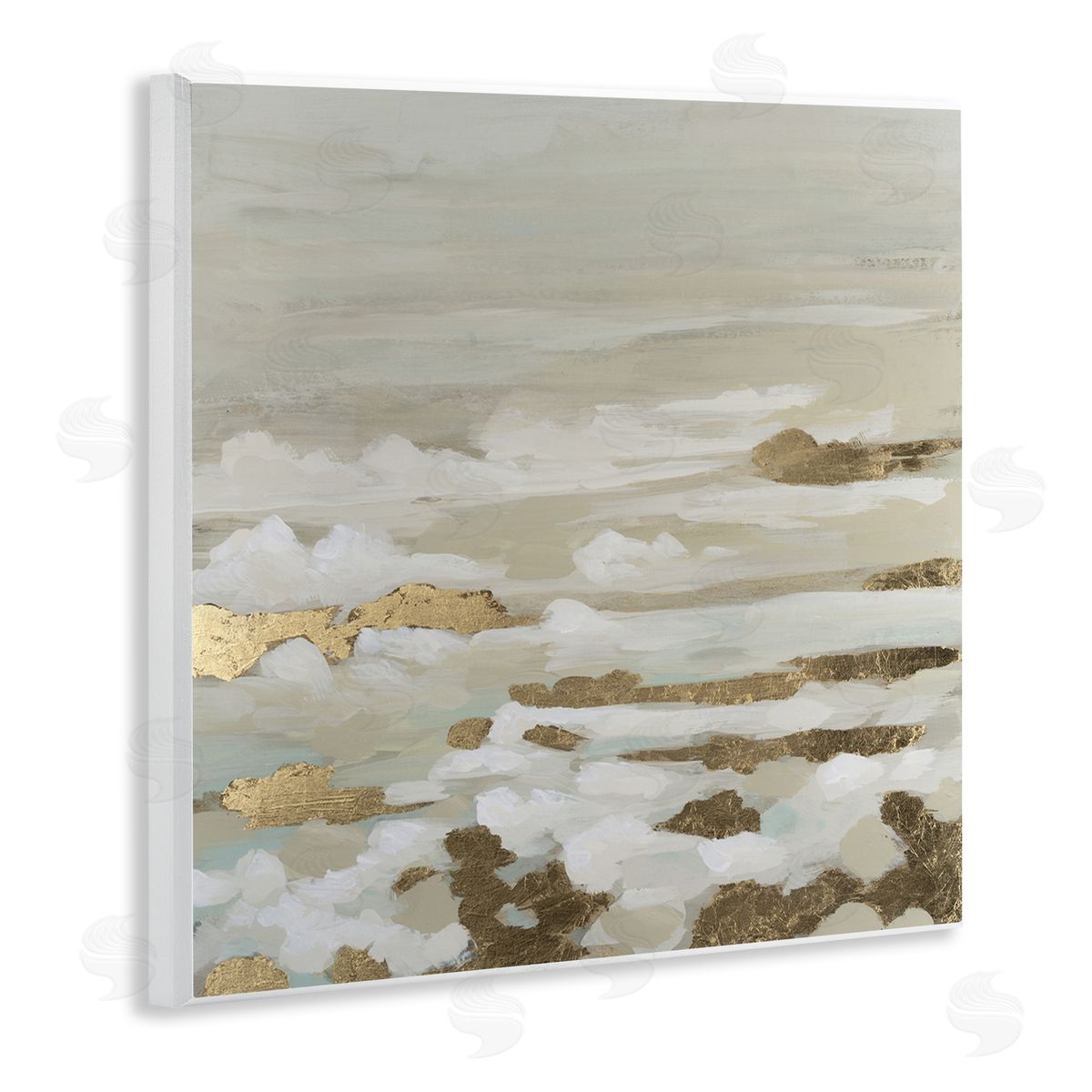 June Erica Vess Gilded Surf Abstract Waves Canvas Wall Art Print