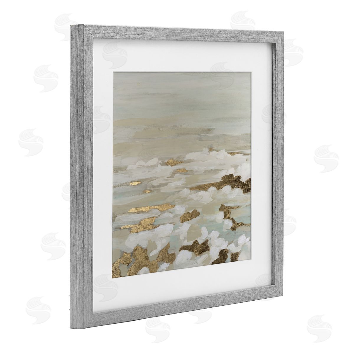 June Erica Vess Gilded Surf Abstract Waves Canvas Wall Art Print