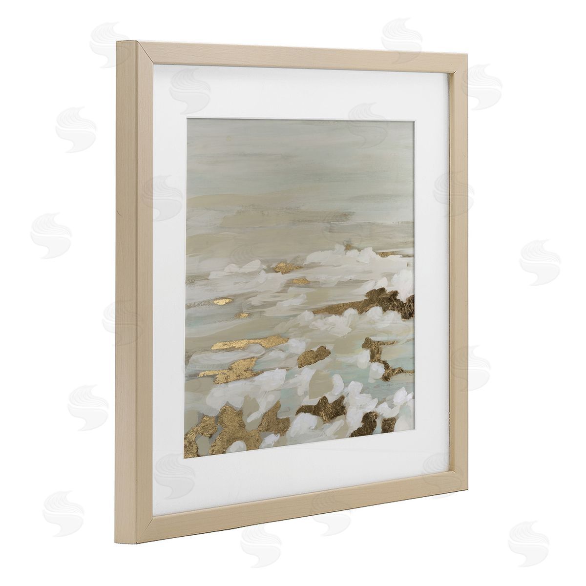 June Erica Vess Gilded Surf Abstract Waves Canvas Wall Art Print