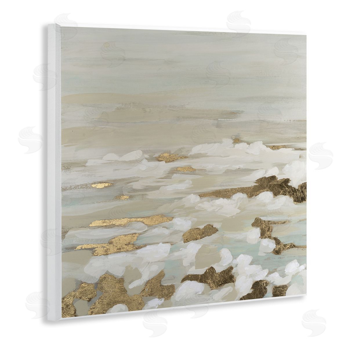 June Erica Vess Gilded Surf Abstract Waves Canvas Wall Art Print