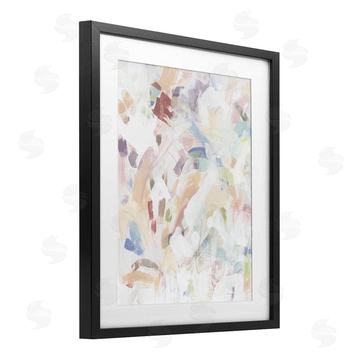 June Erica Vess Pastel Candy Scrape Abstract Canvas Wall Art Print