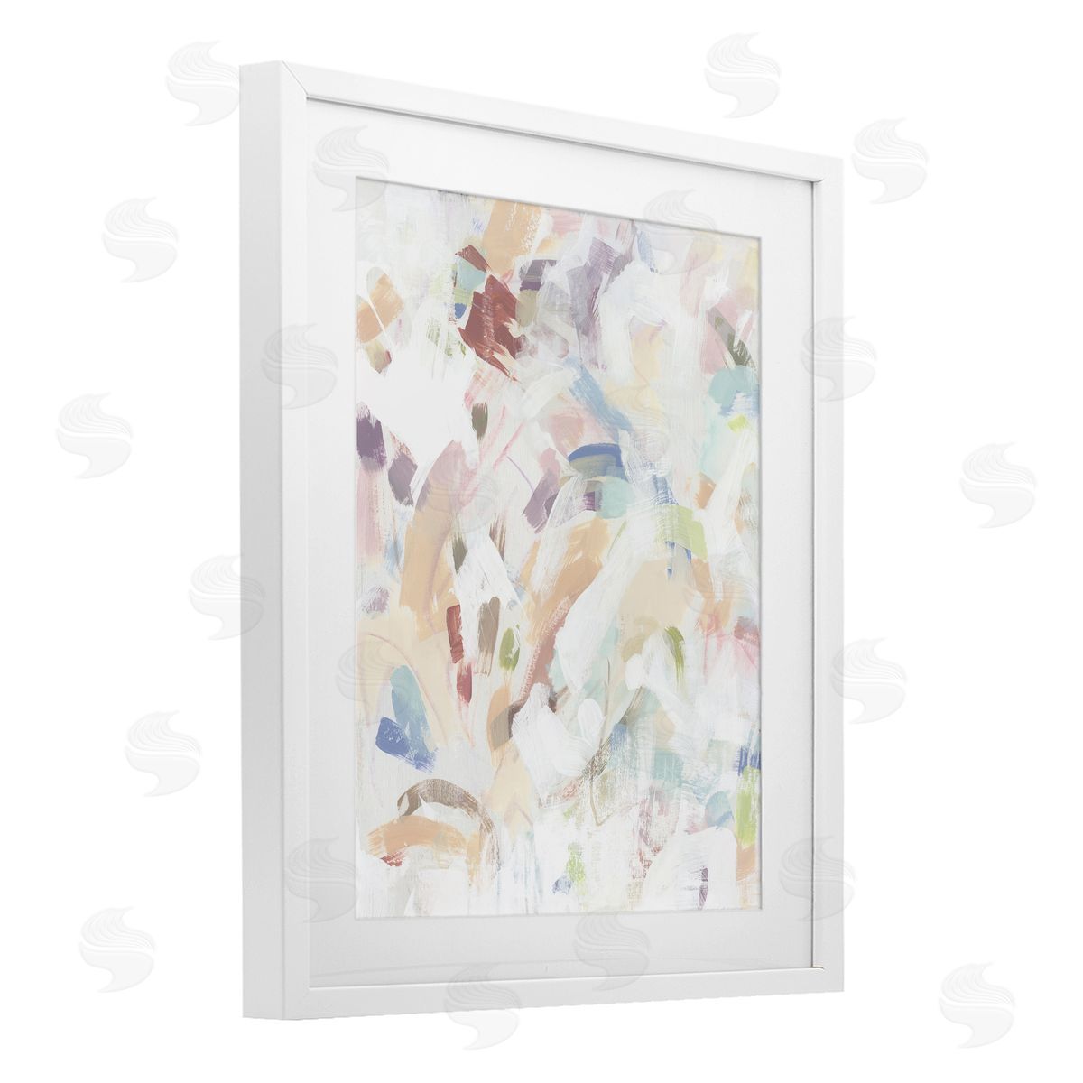 June Erica Vess Pastel Candy Scrape Abstract Canvas Wall Art Print