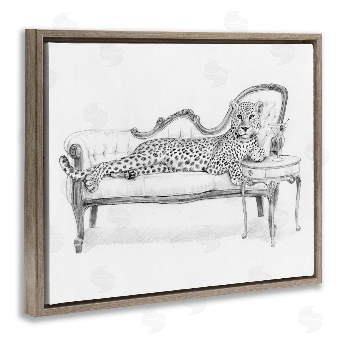 Victoria Barnes Lounging Beast Cheetah Canvas Wall Art Print